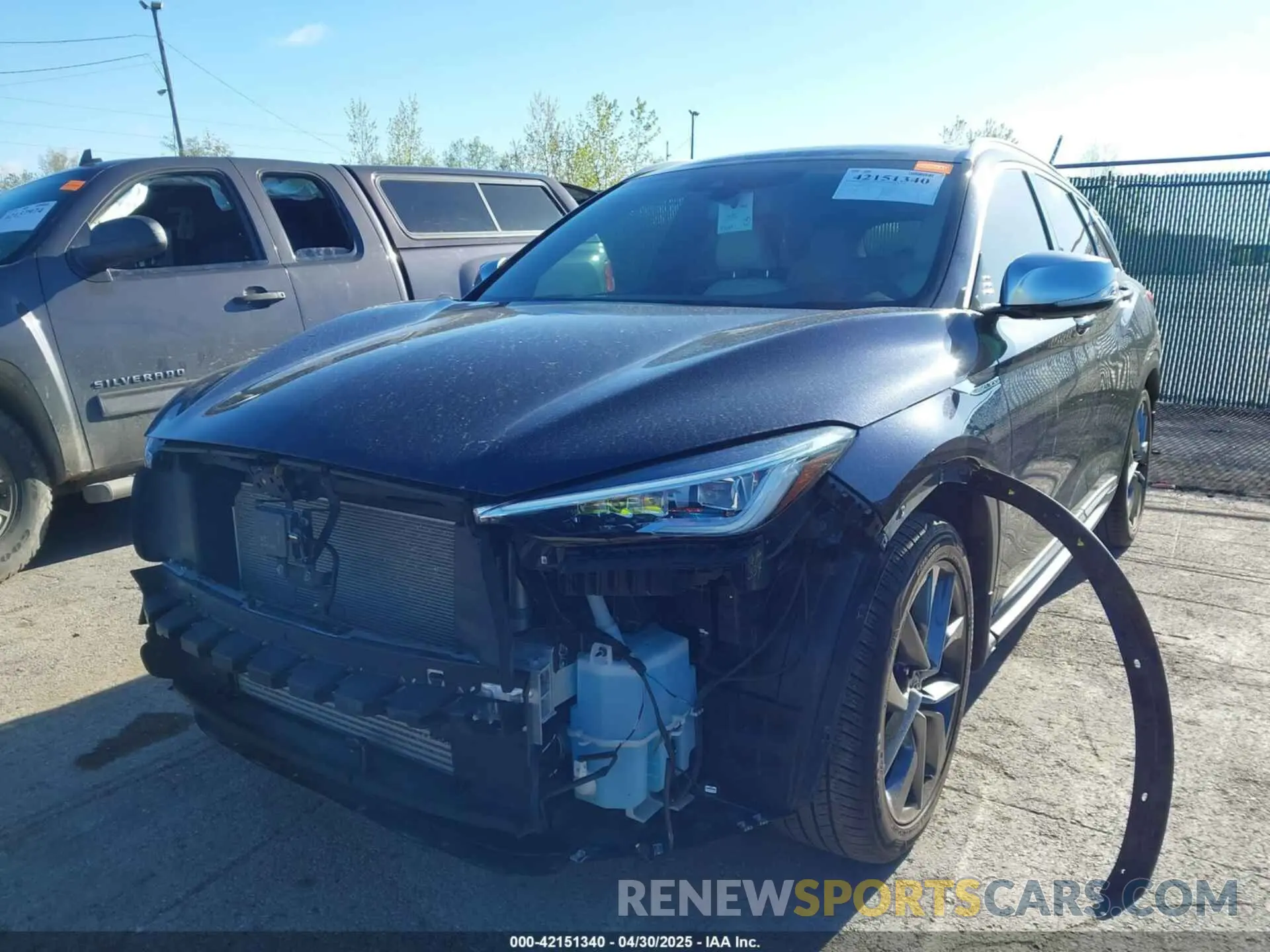 2 Photograph of a damaged car 3PCAJ5DA7MF100797 INFINITI QX50 2021