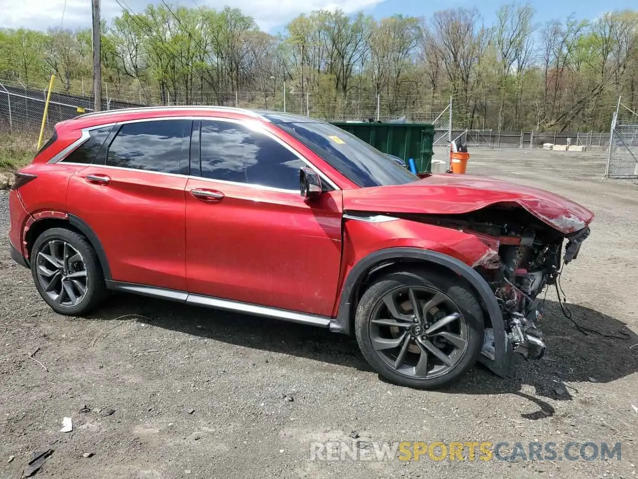 4 Photograph of a damaged car 3PCAJ5DAXMF117447 INFINITI QX50 2021