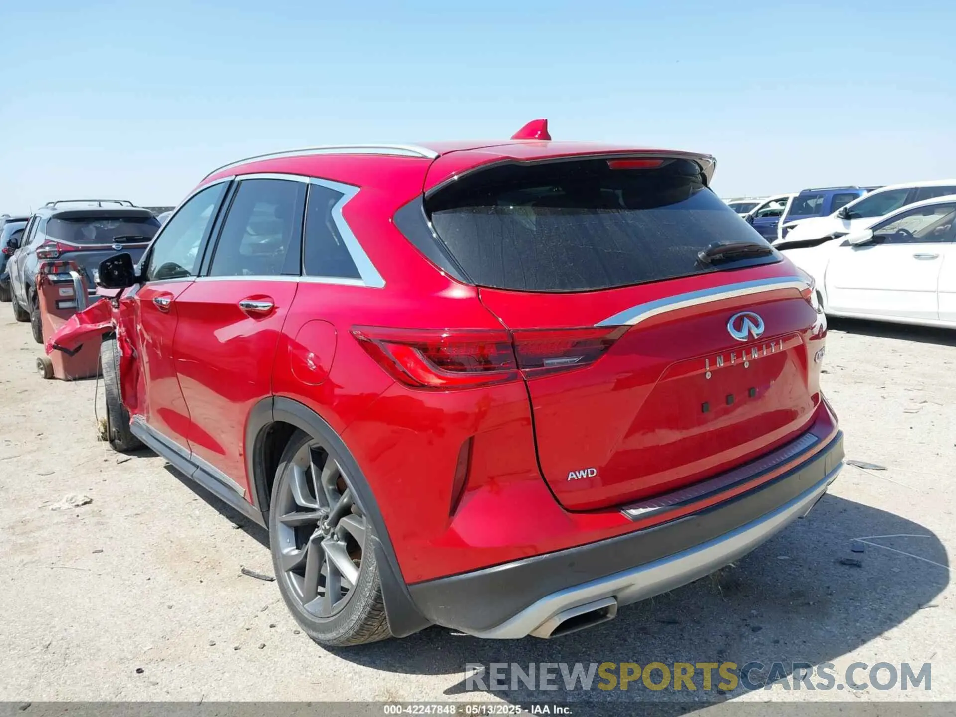 3 Фотография поврежденного автомобиля 3PCAJ5DB0MF111875 INFINITI QX50 2021