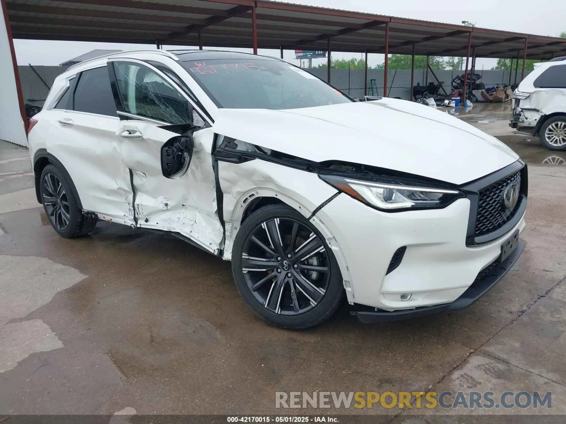 1 Photograph of a damaged car 3PCAJ5BA1NF107507 INFINITI QX50 2022