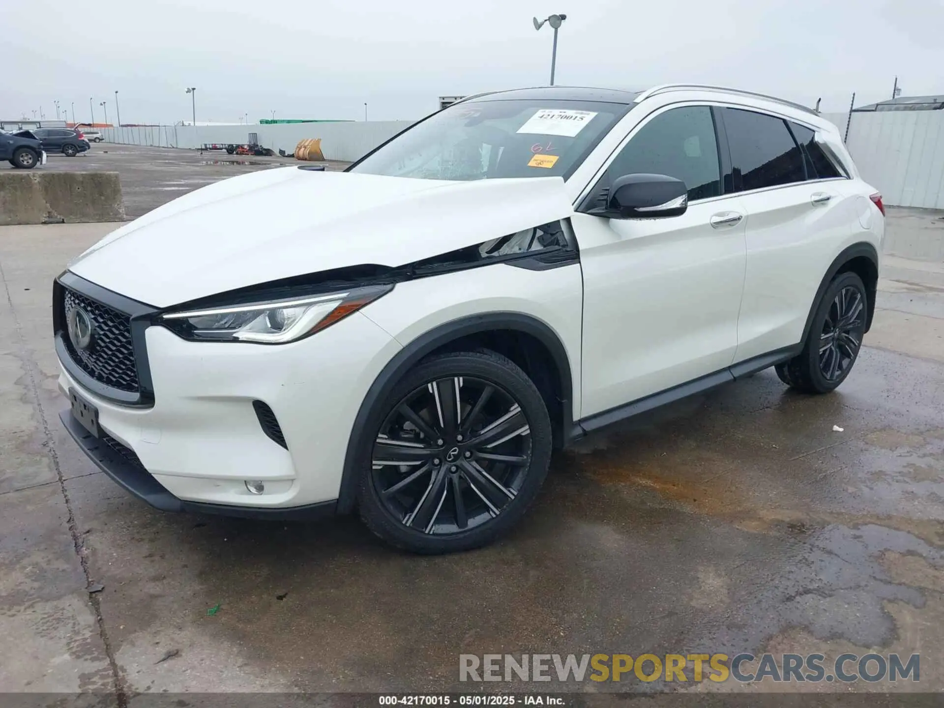 2 Photograph of a damaged car 3PCAJ5BA1NF107507 INFINITI QX50 2022