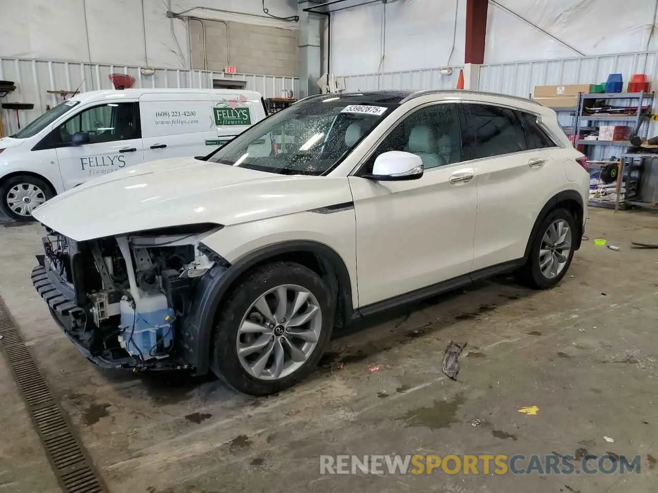1 Photograph of a damaged car 3PCAJ5BB7NF114132 INFINITI QX50 2022