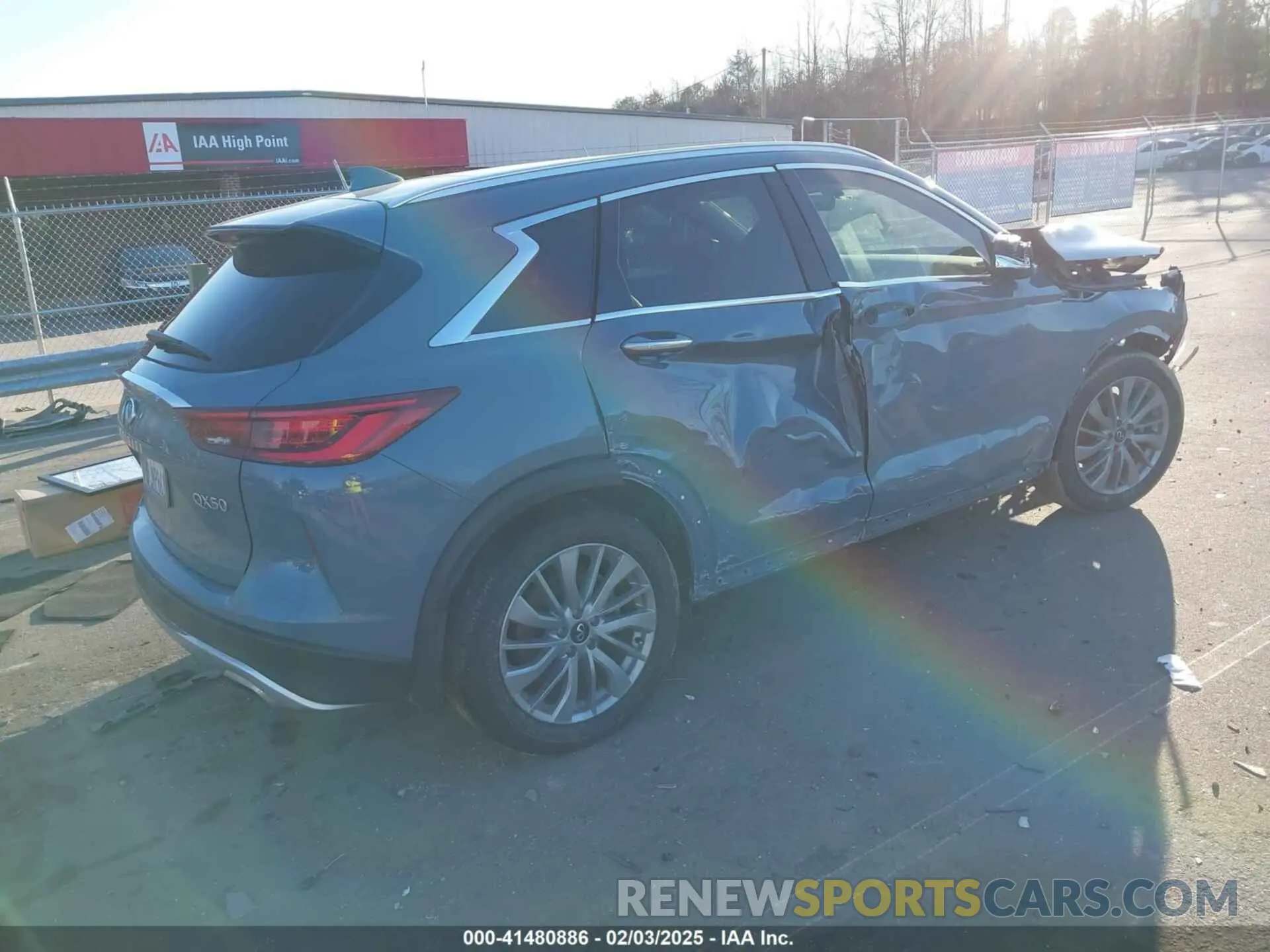 4 Photograph of a damaged car 3PCAJ5BA9PF109749 INFINITI QX50 2023