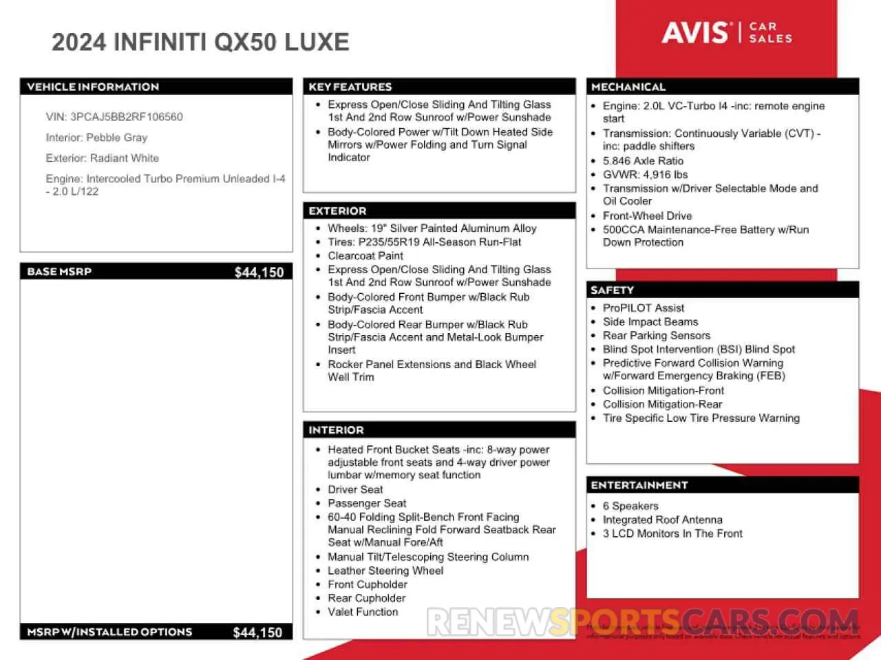 12 Фотография поврежденного автомобиля 3PCAJ5BB2RF106560 INFINITI QX50 2024