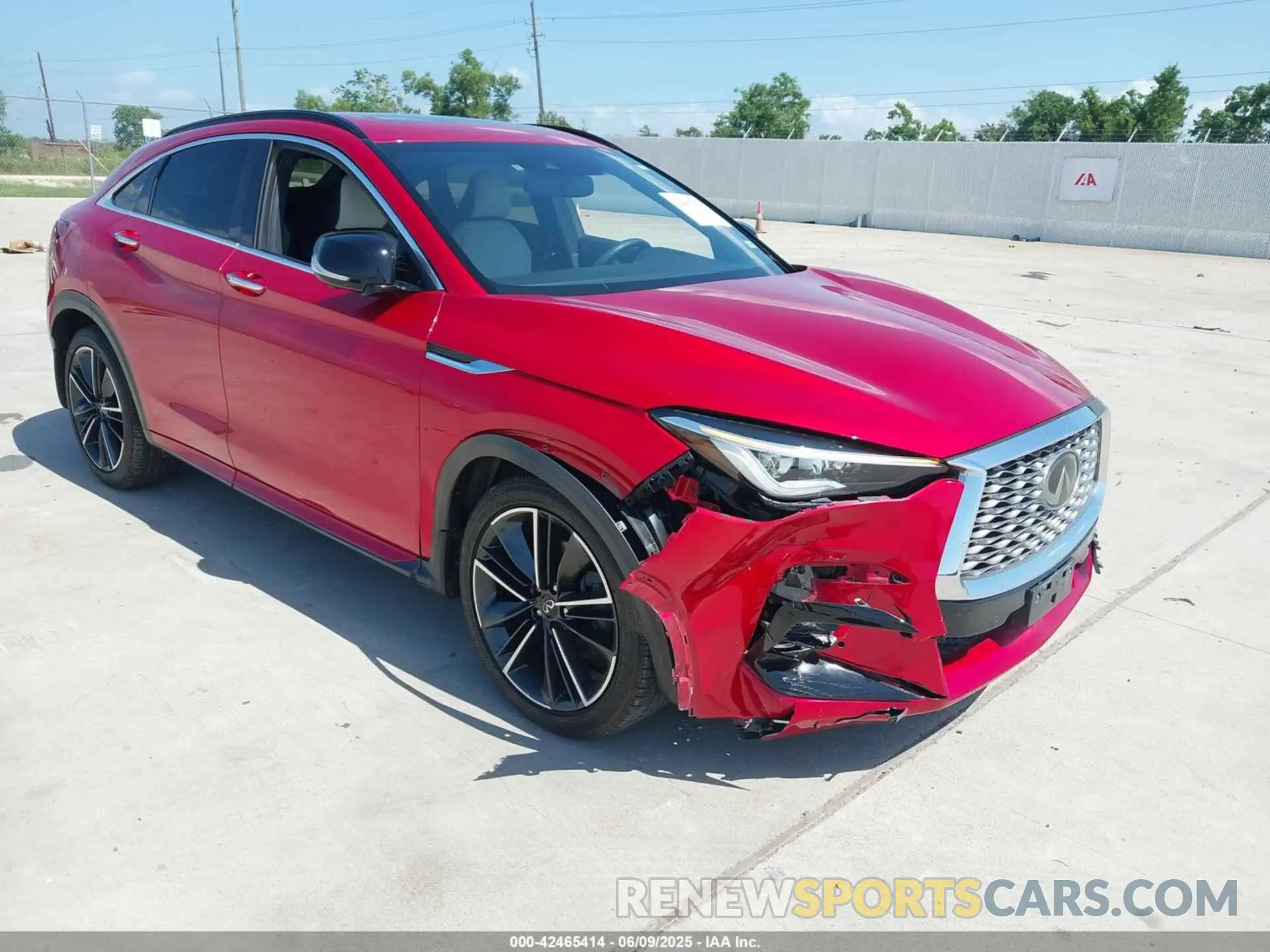 1 Photograph of a damaged car 3PCAJ5L36NF100889 INFINITI QX55 2022