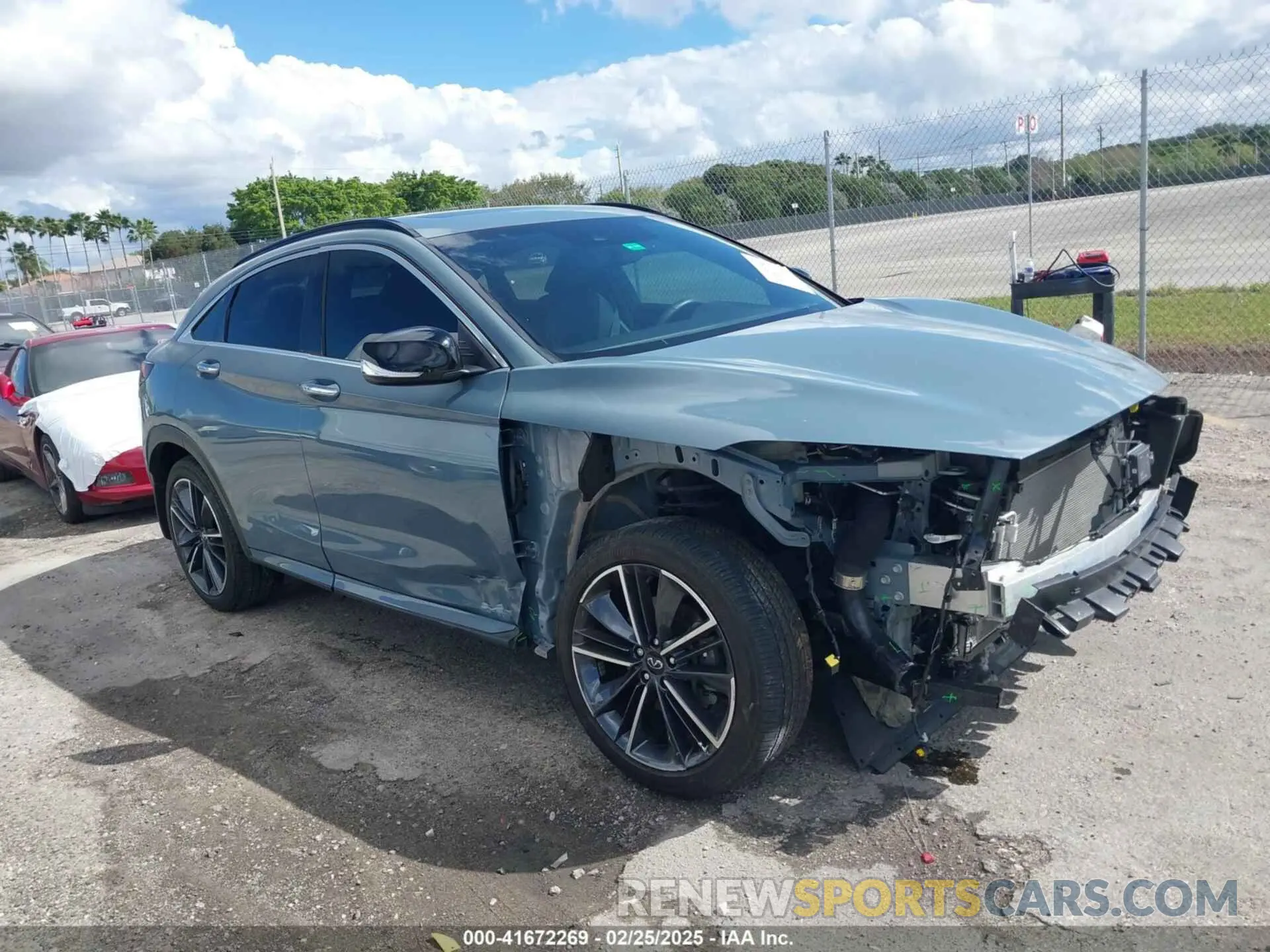 1 Photograph of a damaged car 3PCAJ5JRXPF117396 INFINITI QX55 2023
