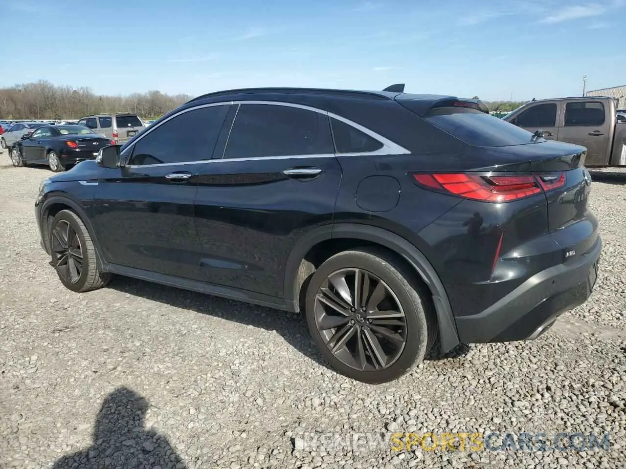 2 Photograph of a damaged car 3PCAJ5J37NF101455 INFINITI QX55 LUXE 2022