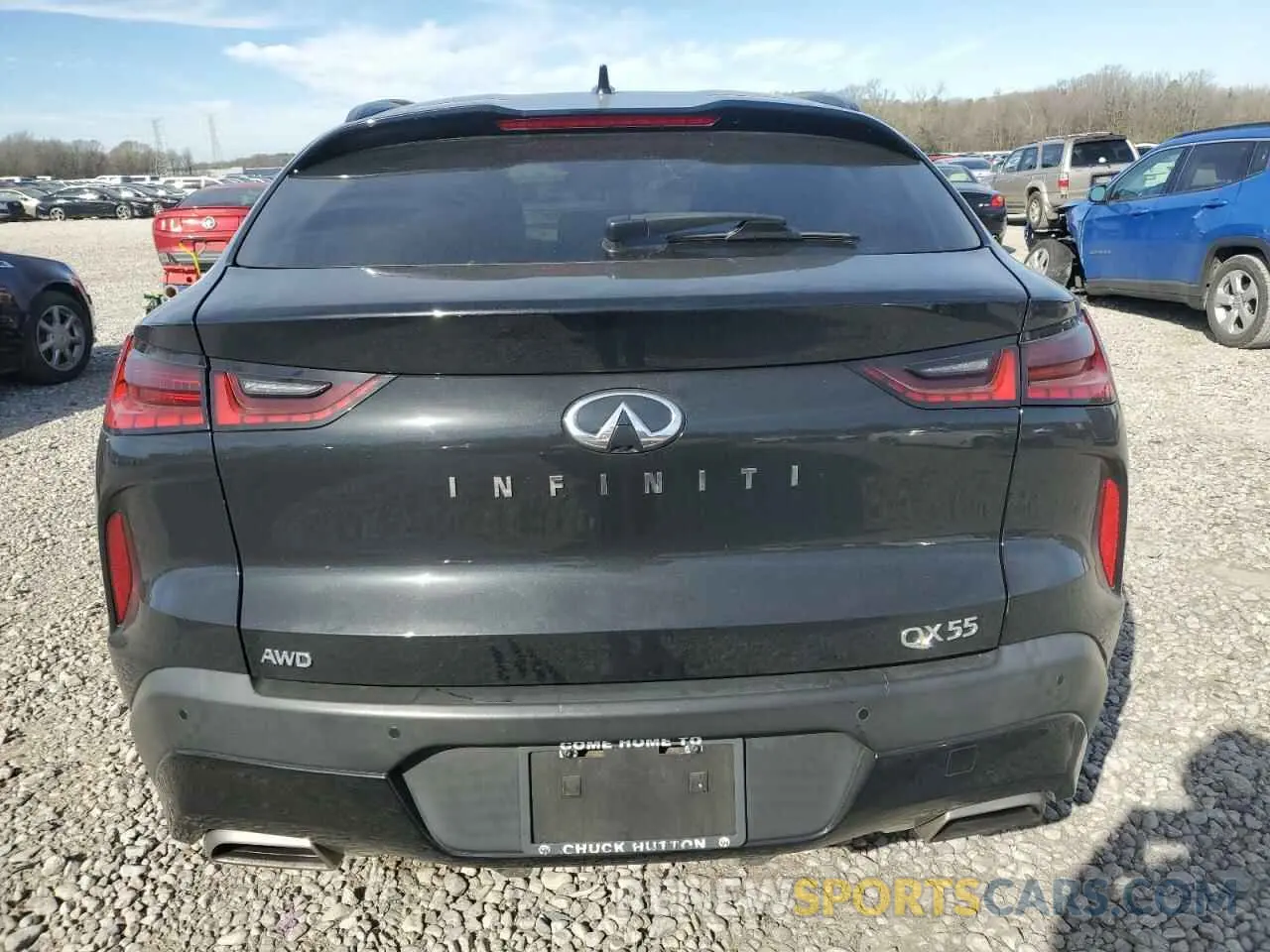 6 Photograph of a damaged car 3PCAJ5J37NF101455 INFINITI QX55 LUXE 2022