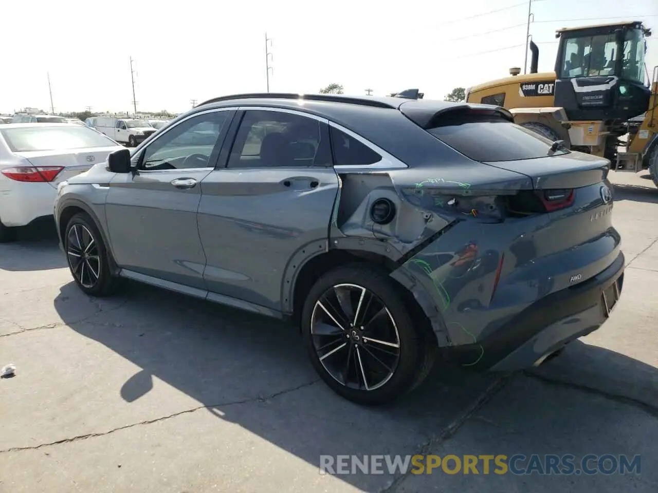 2 Photograph of a damaged car 3PCAJ5J3XNF102177 INFINITI QX55 LUXE 2022