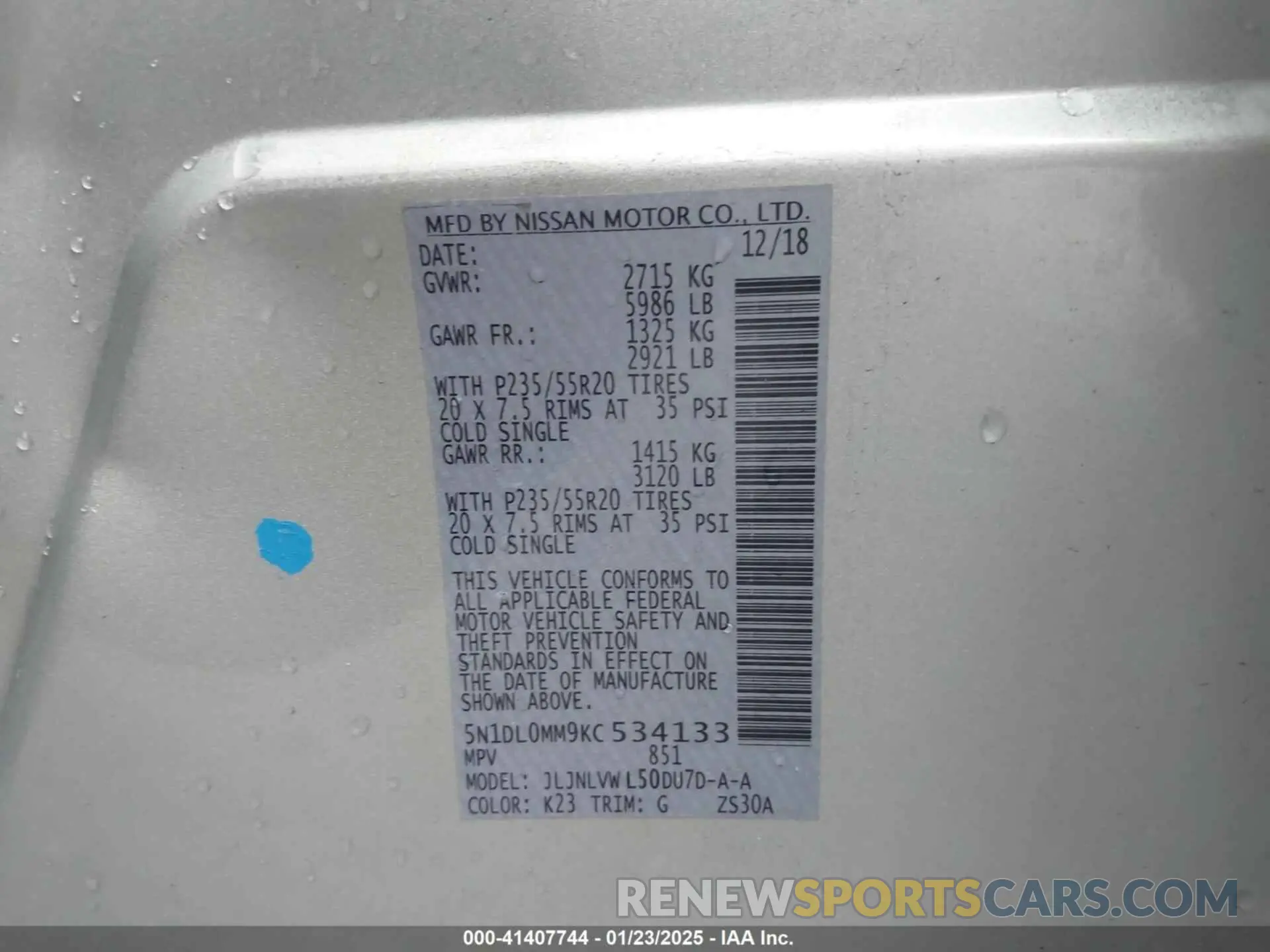 9 Photograph of a damaged car 5N1DL0MM9KC534133 INFINITI QX60 2019
