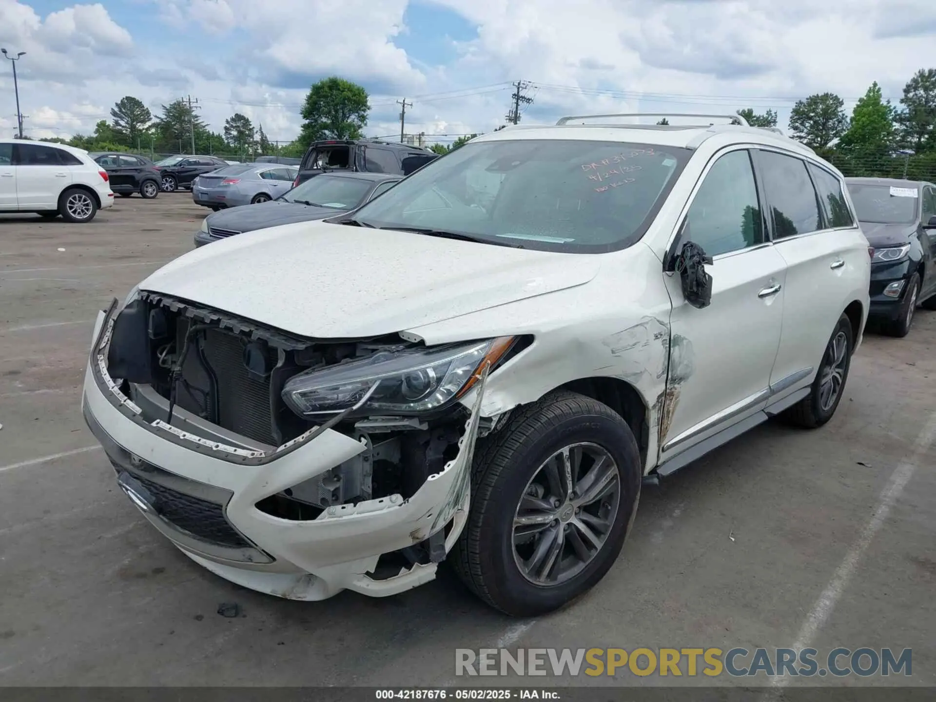 2 Photograph of a damaged car 5N1DL0MN0KC519691 INFINITI QX60 2019