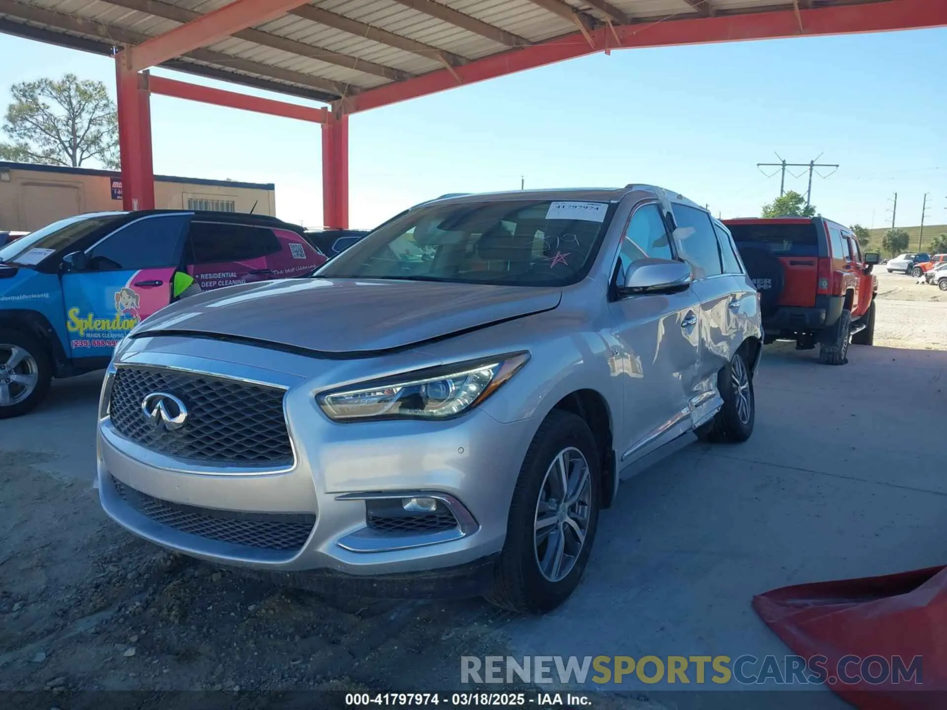 2 Photograph of a damaged car 5N1DL0MM2LC503968 INFINITI QX60 2020