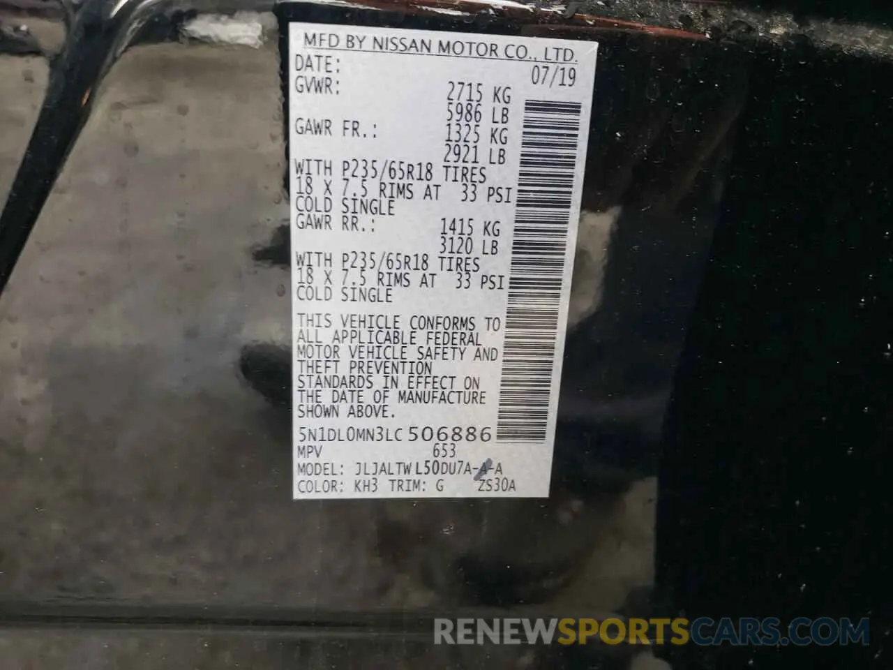 16 Photograph of a damaged car 5N1DL0MN3LC506886 INFINITI QX60 2020