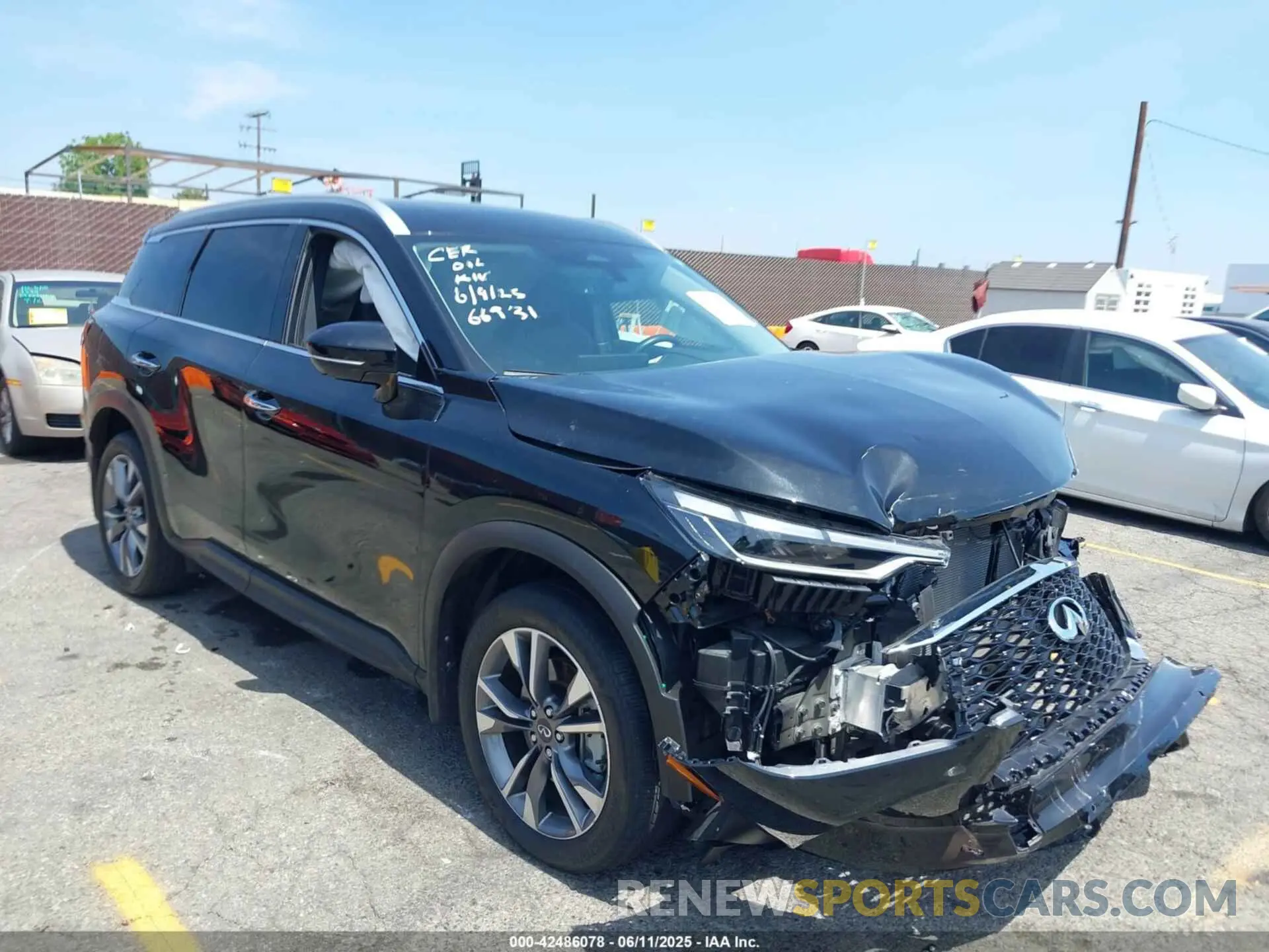 1 Photograph of a damaged car 5N1DL1FR2PC332501 INFINITI QX60 2023