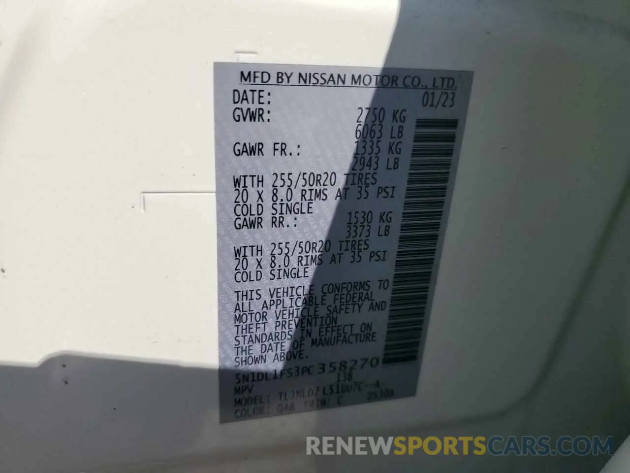 13 Фотография поврежденного автомобиля 5N1DL1FS3PC358270 INFINITI QX60 2023
