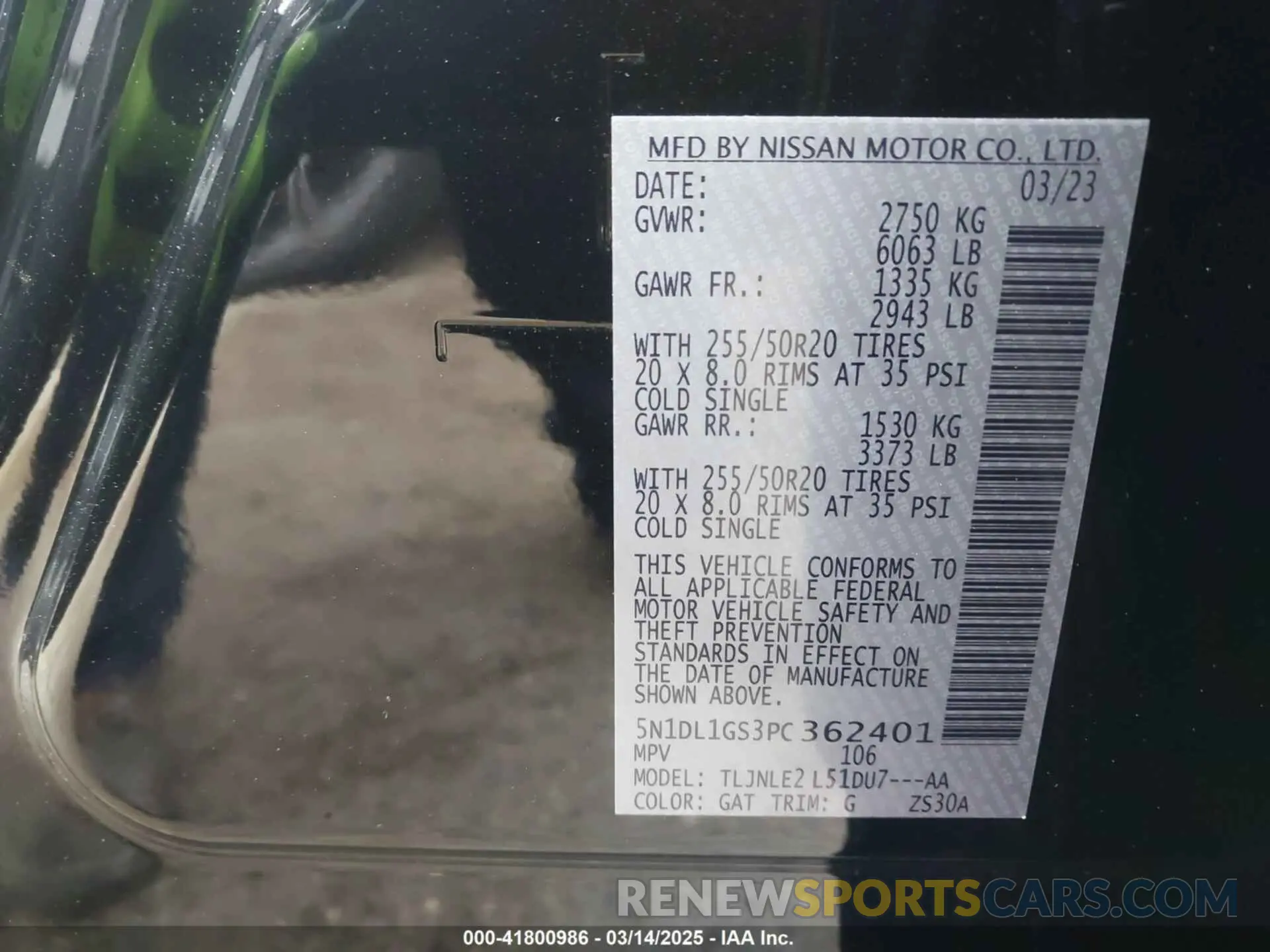 9 Фотография поврежденного автомобиля 5N1DL1GS3PC362401 INFINITI QX60 2023