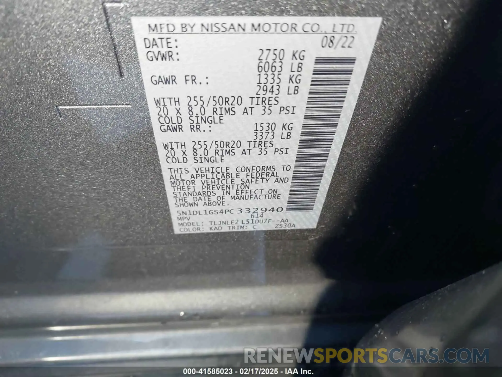 9 Photograph of a damaged car 5N1DL1GS4PC332940 INFINITI QX60 2023
