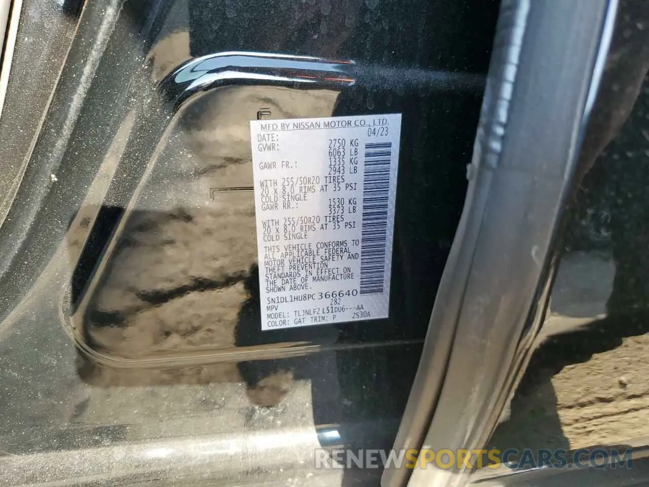 13 Photograph of a damaged car 5N1DL1HU8PC366640 INFINITI QX60 AUTOG 2023