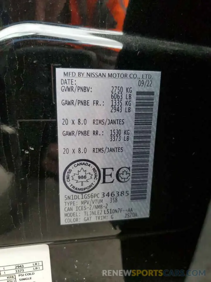 13 Фотография поврежденного автомобиля 5N1DL1GS6PC346385 INFINITI QX60 SENSO 2023