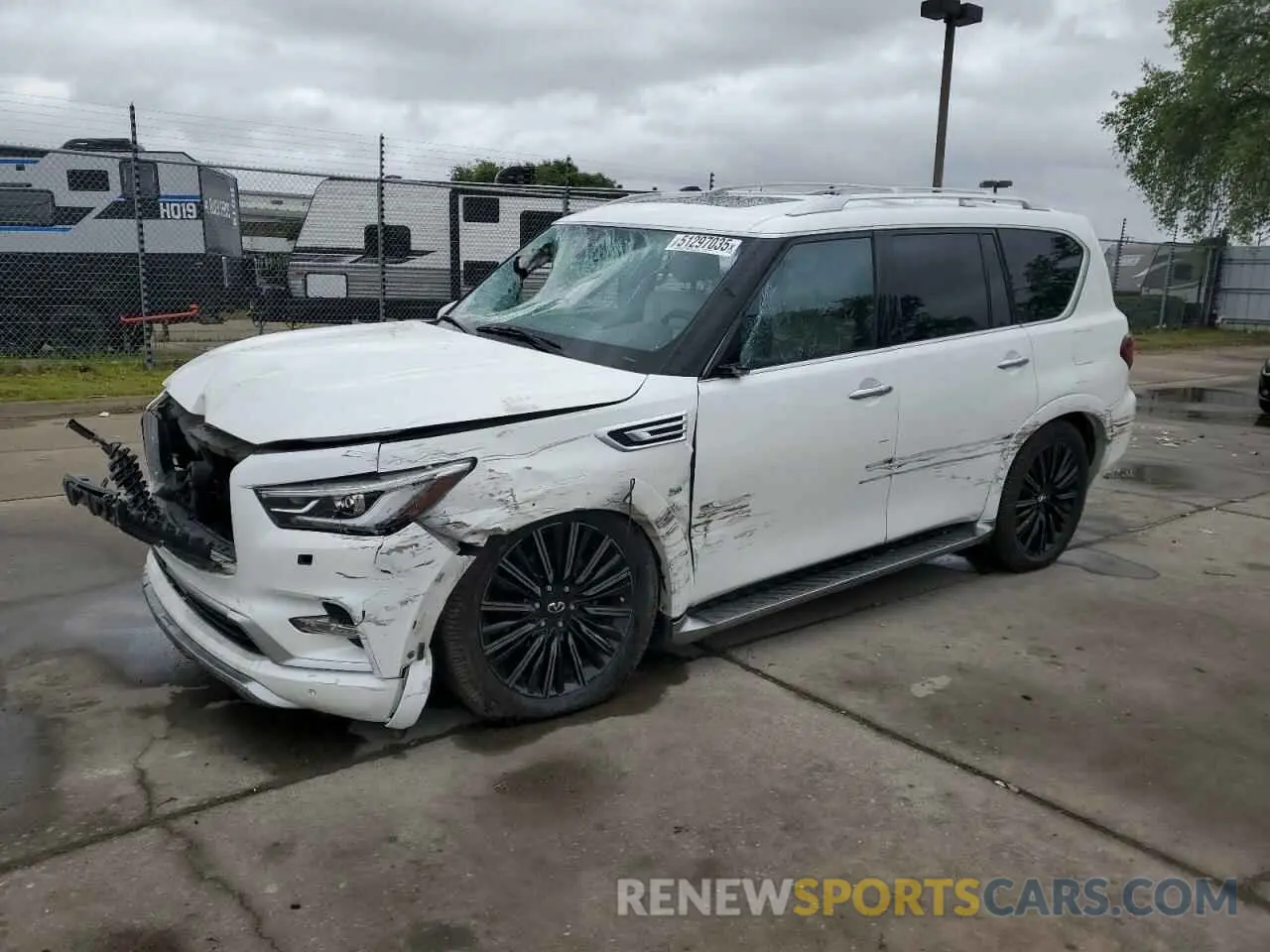 1 Photograph of a damaged car JN8AZ2NE8K9237302 INFINITI QX80 2019