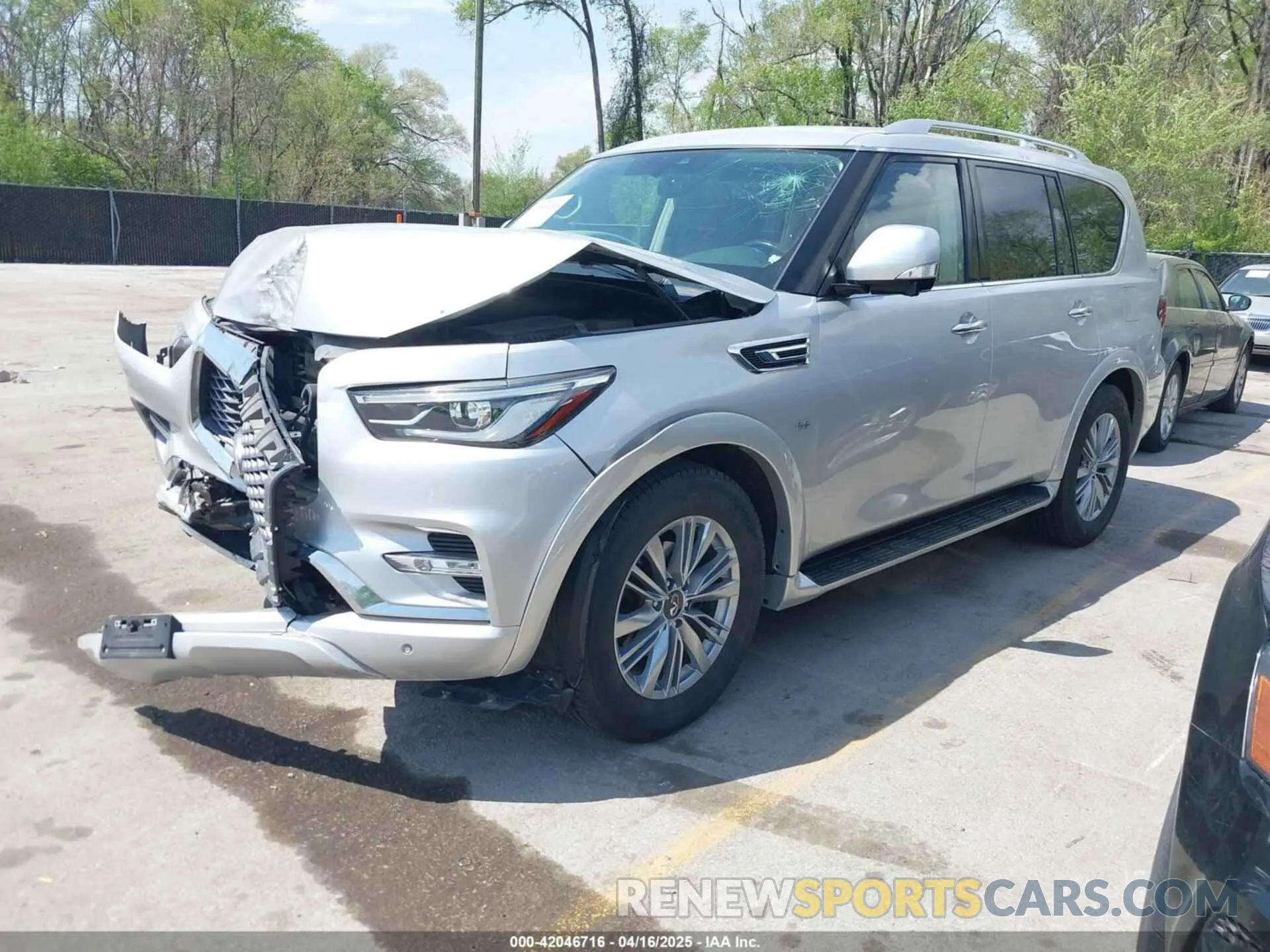 2 Photograph of a damaged car JN8AZ2NEXK9232098 INFINITI QX80 2019