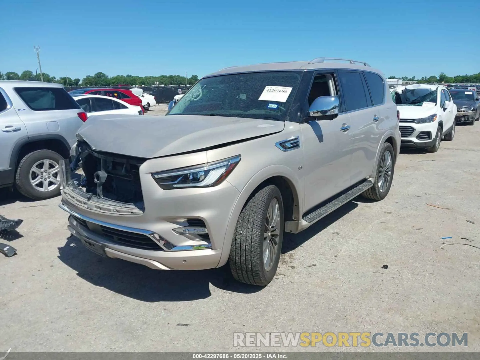2 Photograph of a damaged car JN8AZ2NF0K9684036 INFINITI QX80 2019