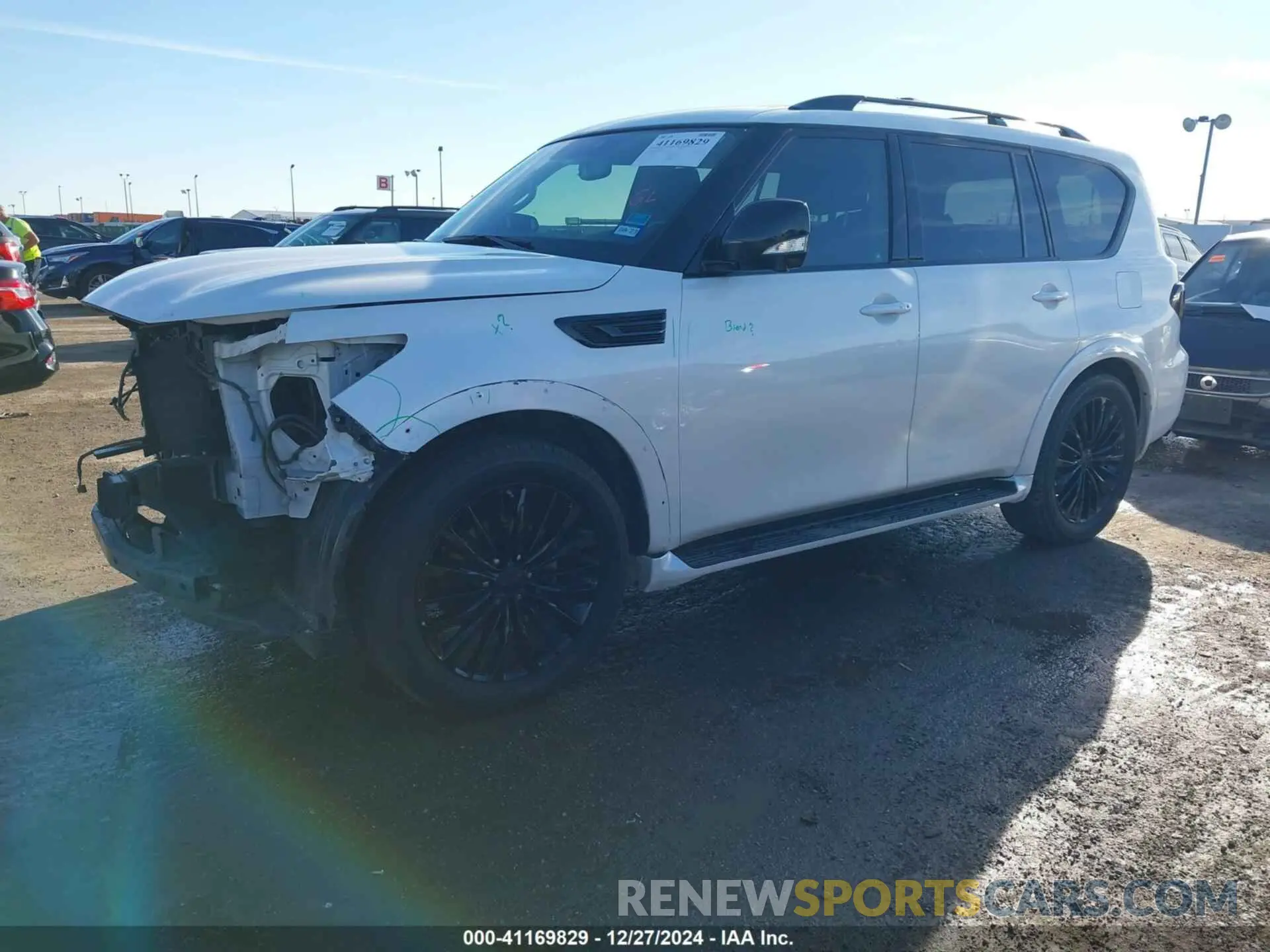 2 Photograph of a damaged car JN8AZ2NF4K9688087 INFINITI QX80 2019