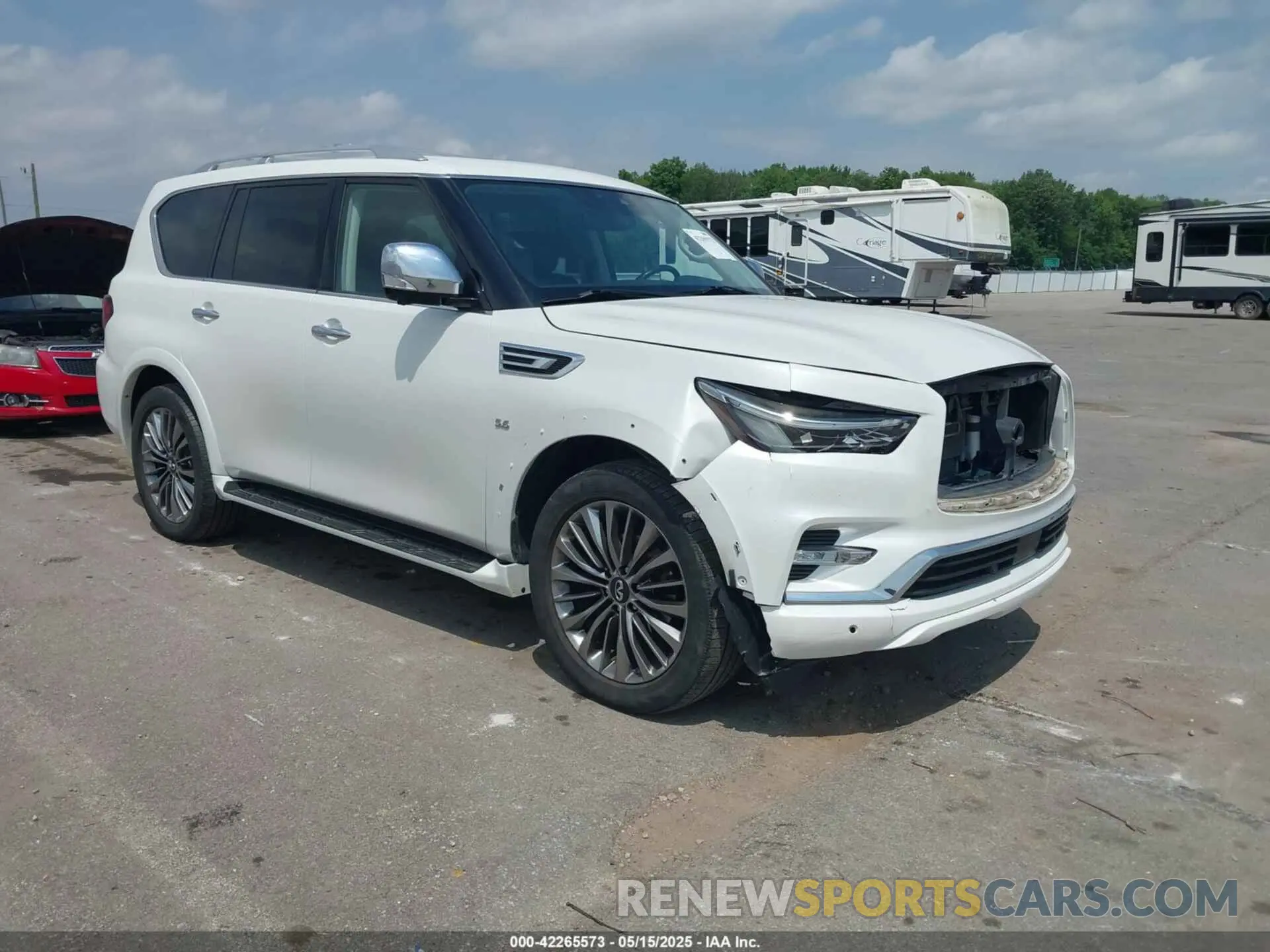 1 Photograph of a damaged car JN8AZ2NF6K9683098 INFINITI QX80 2019