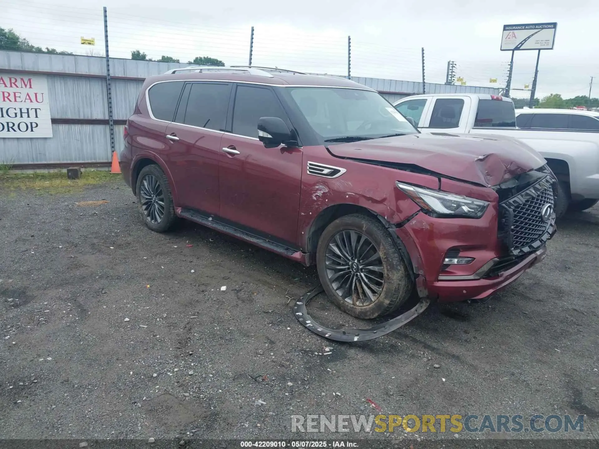 1 Photograph of a damaged car JN8AZ2AD6M9861583 INFINITI QX80 2021