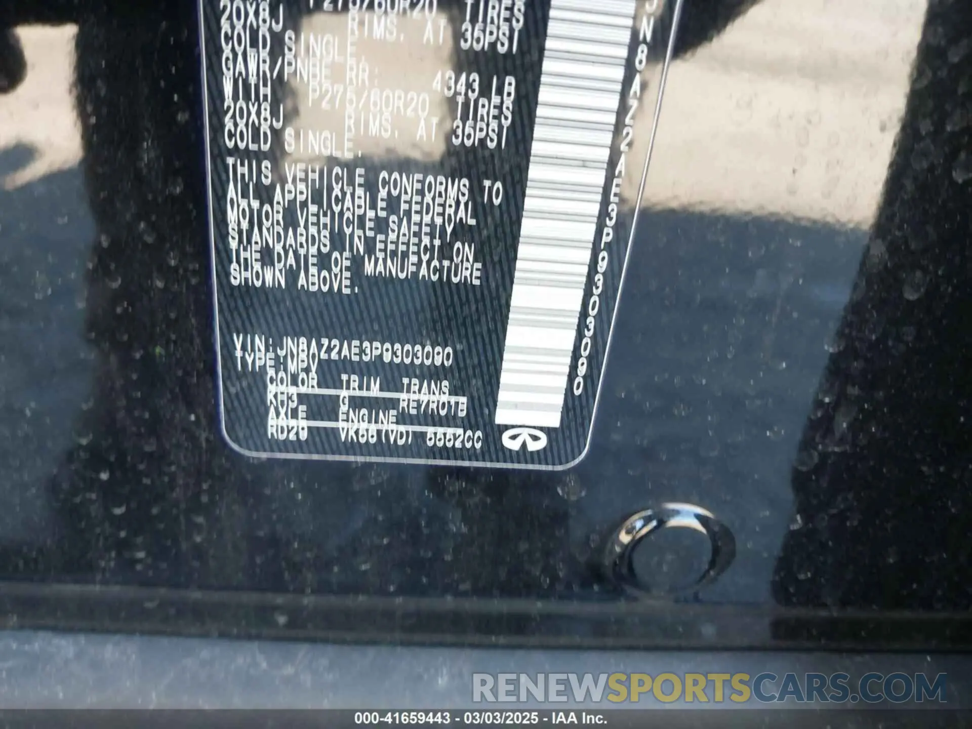 9 Photograph of a damaged car JN8AZ2AE3P9303090 INFINITI QX80 2023