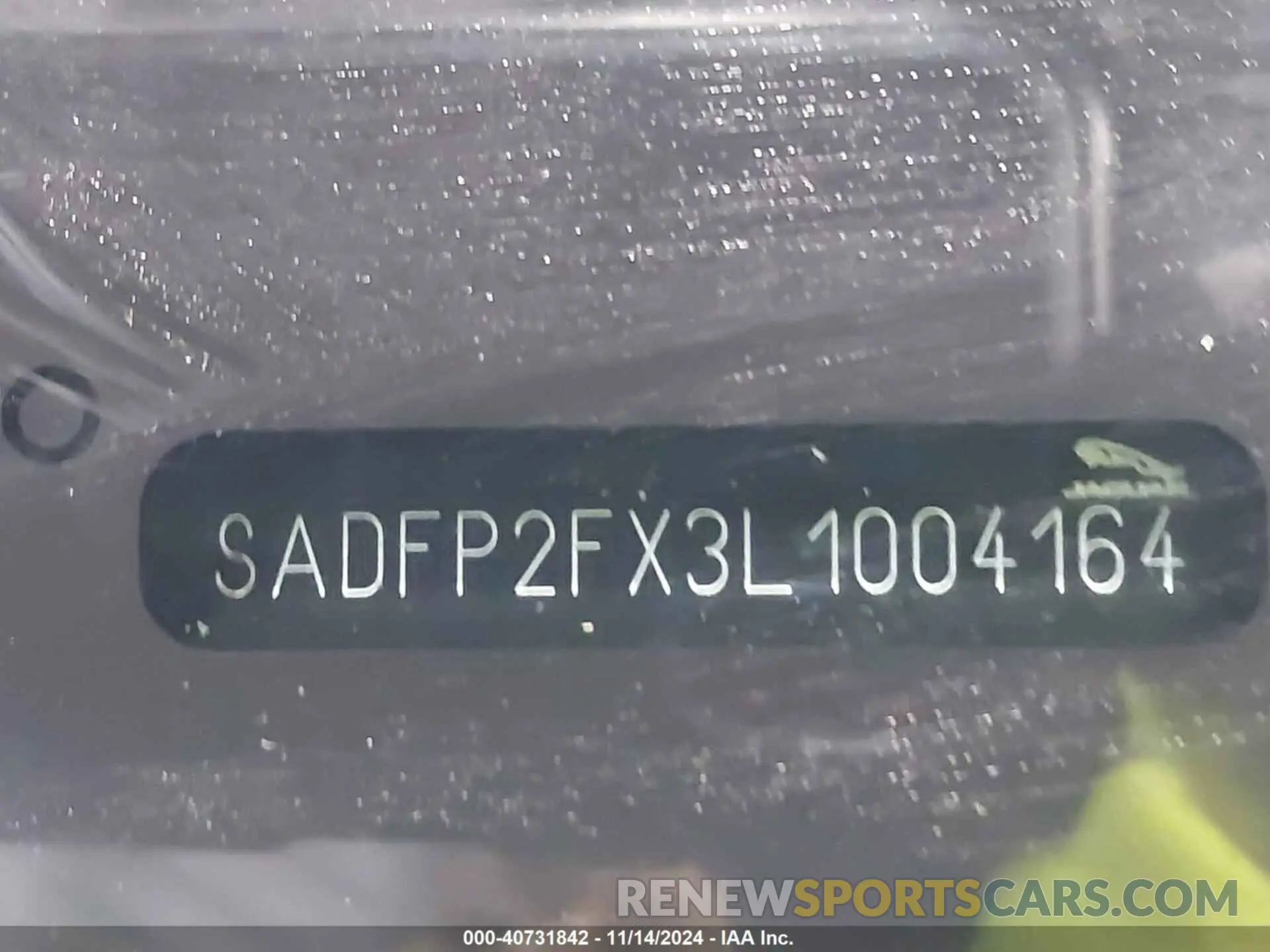 9 Photograph of a damaged car SADFP2FX3L1004164 JAGUAR E-PACE 2020
