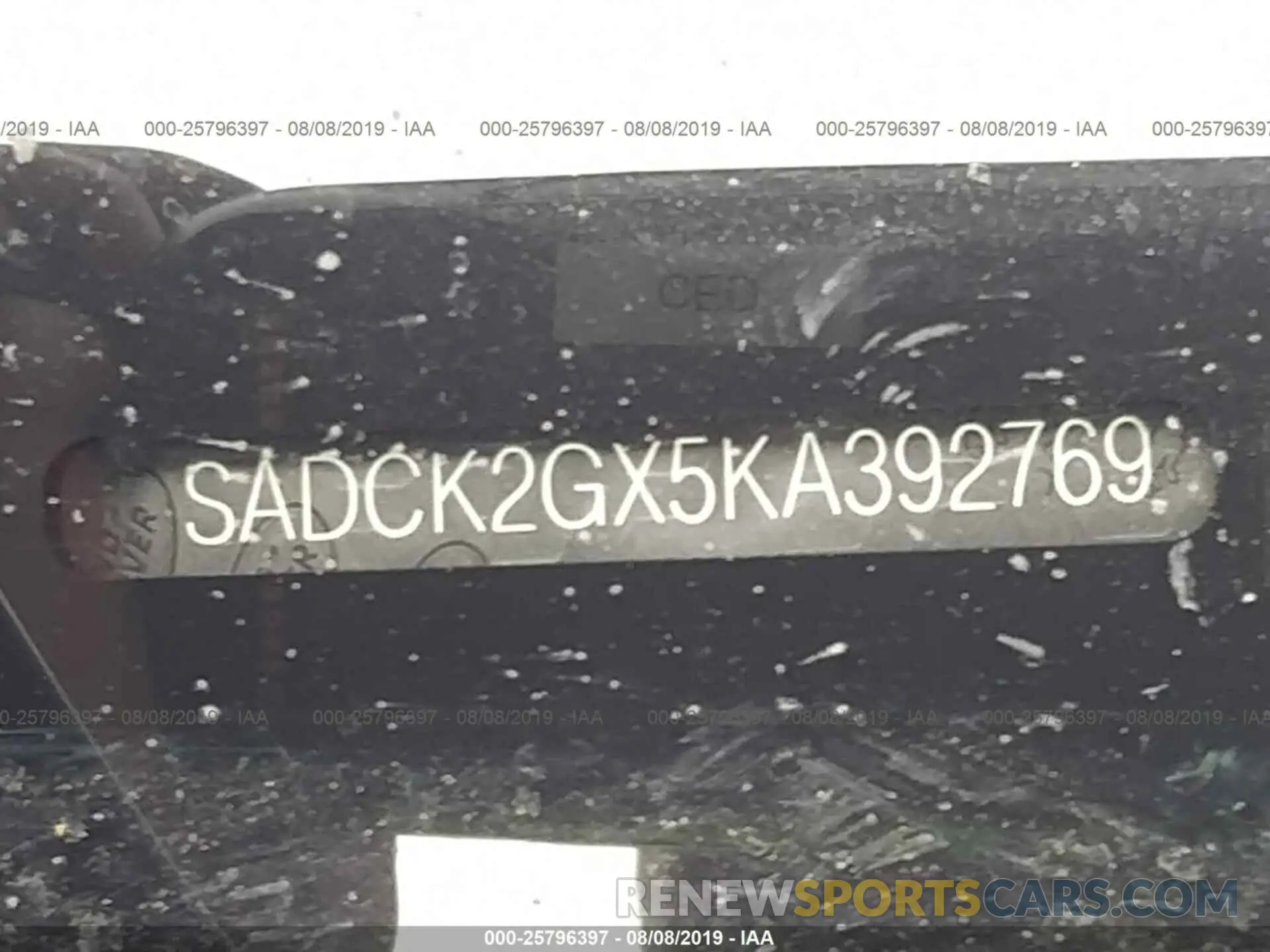 9 Photograph of a damaged car SADCK2GX5KA392769 JAGUAR F-PACE 2019
