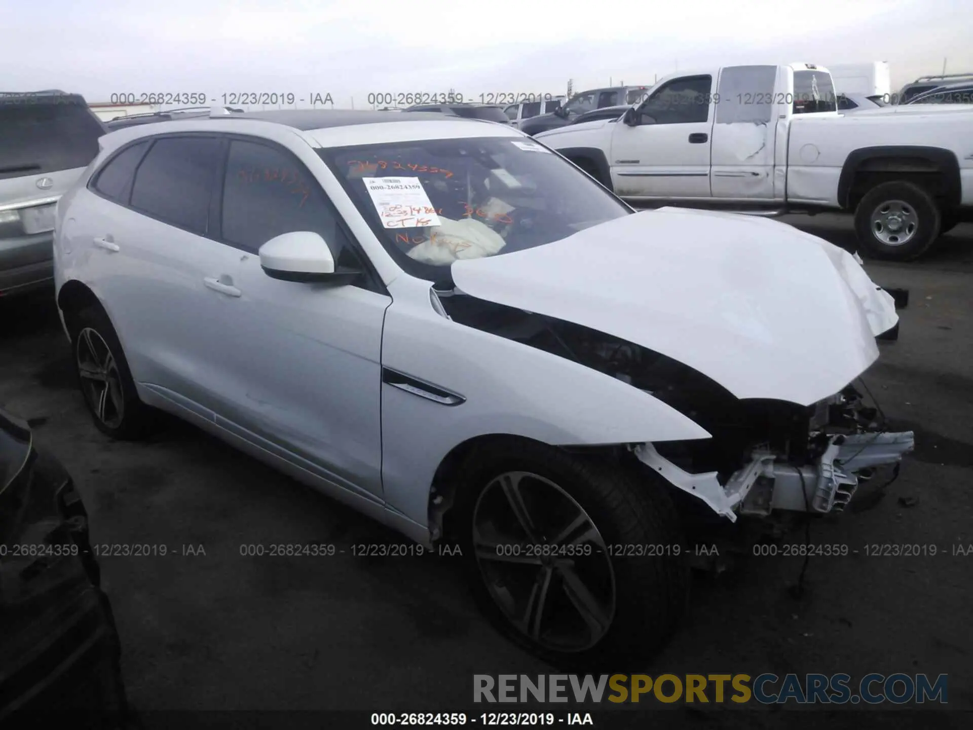 1 Photograph of a damaged car SADCM2FVXKA603491 JAGUAR F-PACE 2019