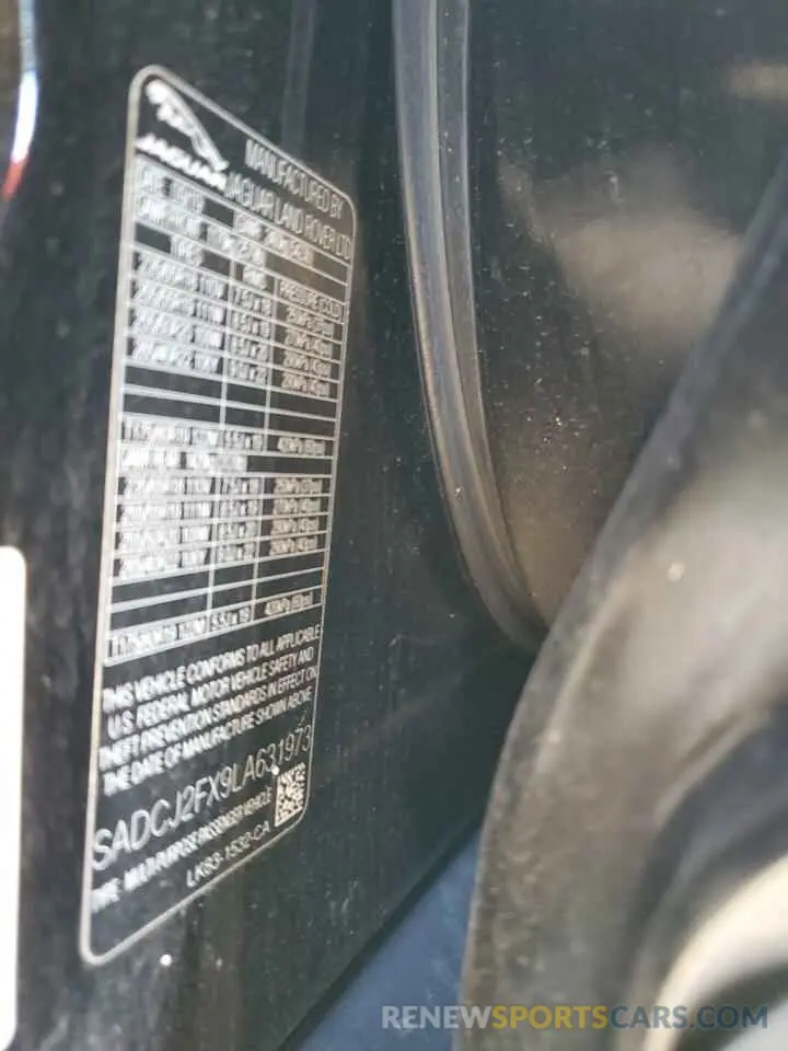 14 Photograph of a damaged car SADCJ2FX9LA631973 JAGUAR F-PACE 2020