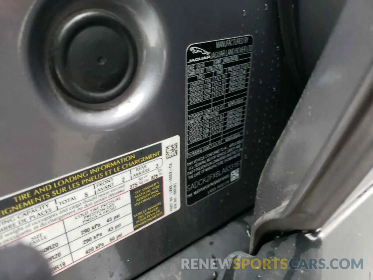 10 Photograph of a damaged car SADCK2FX6LA633161 JAGUAR F-PACE 2020