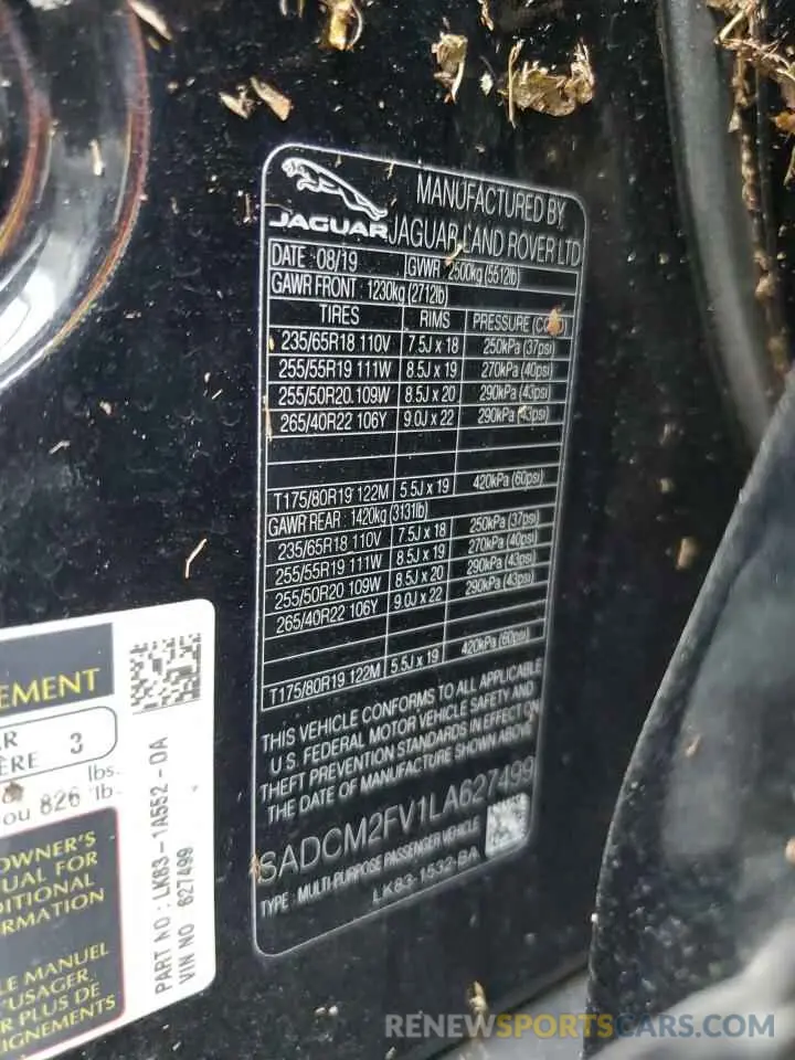 14 Photograph of a damaged car SADCM2FV1LA627499 JAGUAR F-PACE 2020
