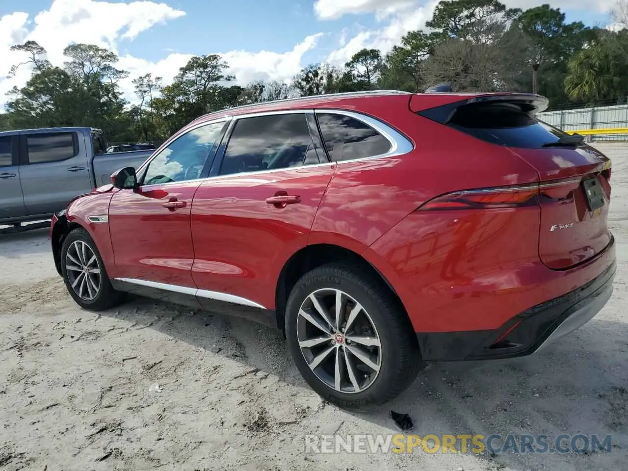 2 Фотография поврежденного автомобиля SADCJ2EXXNA698439 JAGUAR F-PACE 2022