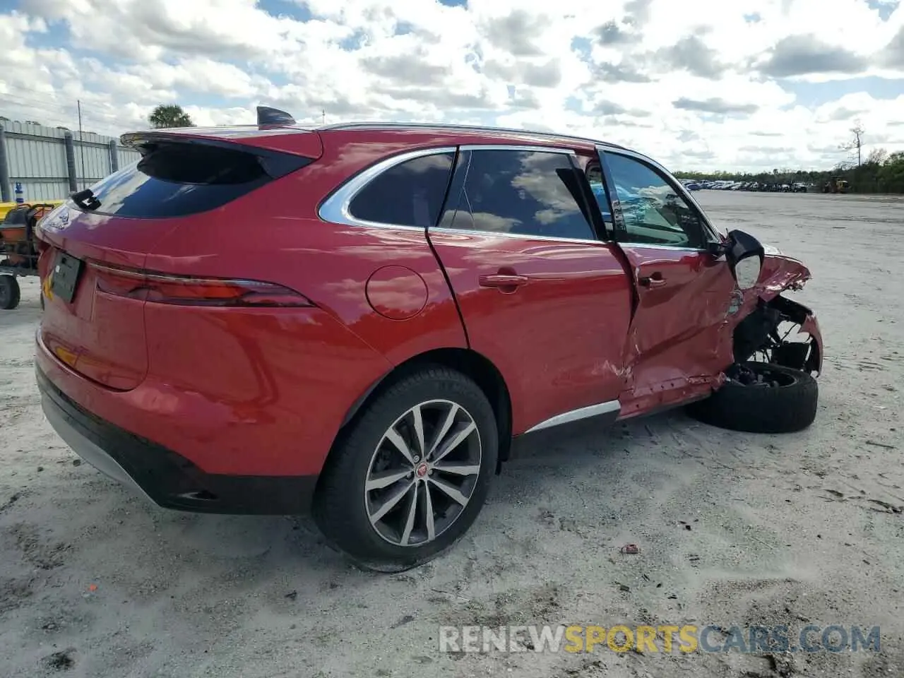 3 Фотография поврежденного автомобиля SADCJ2EXXNA698439 JAGUAR F-PACE 2022