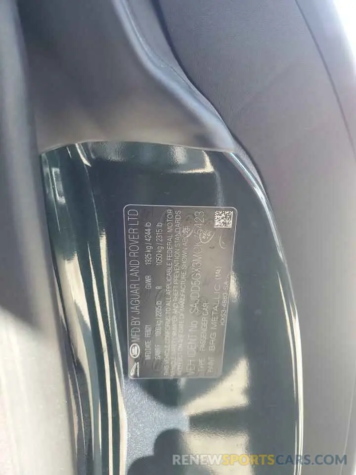 13 Photograph of a damaged car SAJDD5GX3MCK75423 JAGUAR F-TYPE 2021