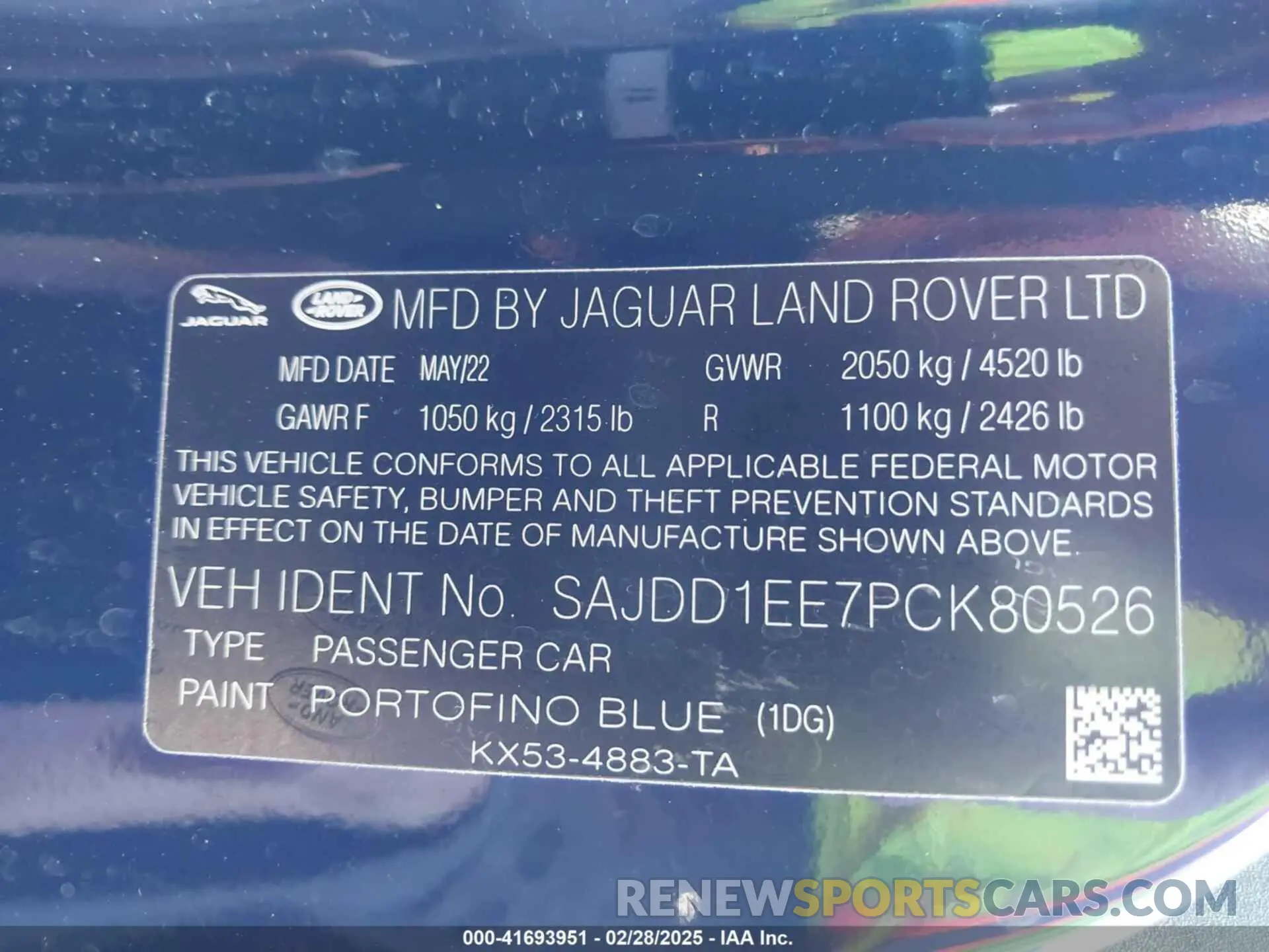 9 Фотография поврежденного автомобиля SAJDD1EE7PCK80526 JAGUAR F-TYPE 2023