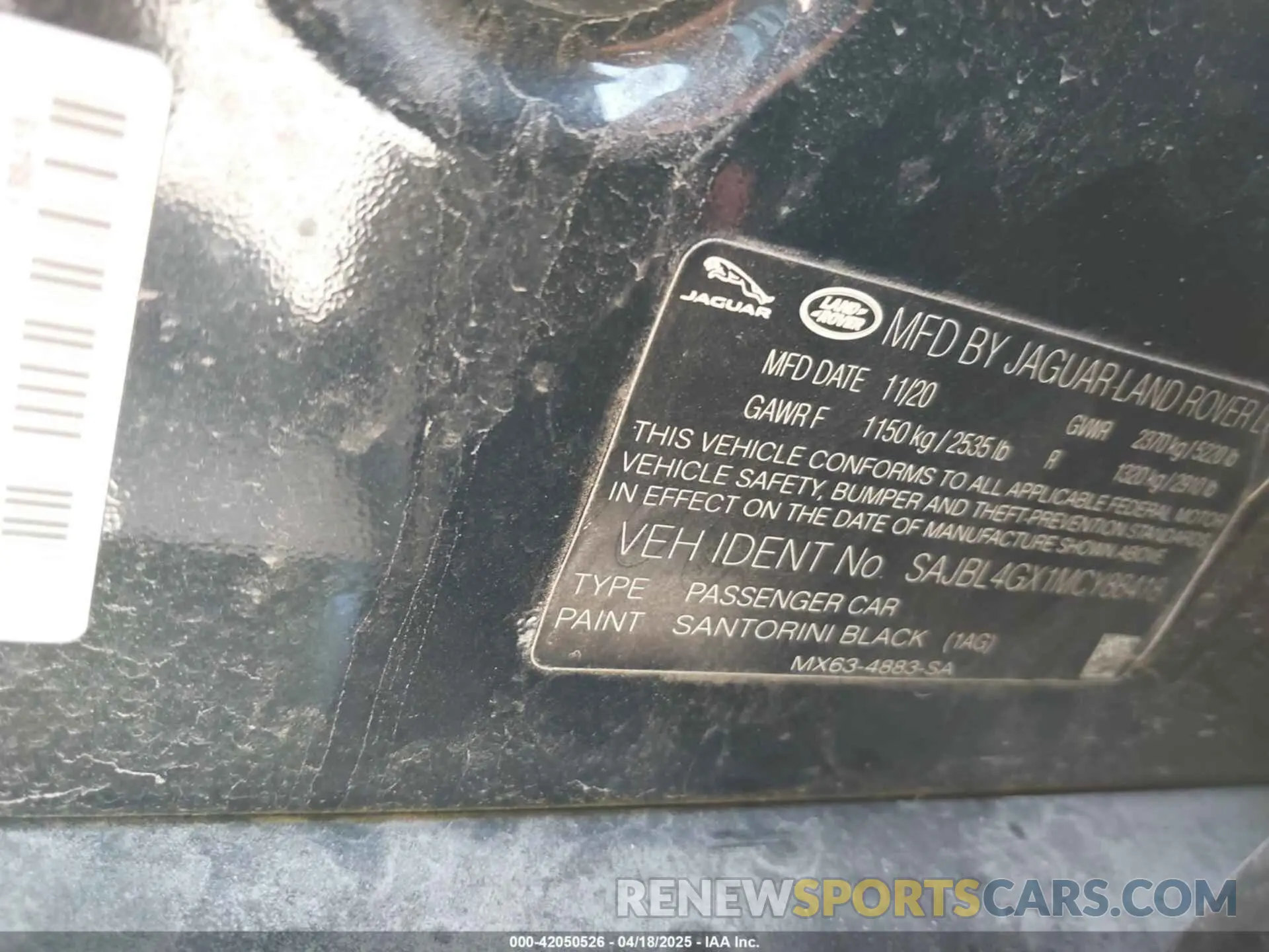 9 Photograph of a damaged car SAJBL4GX1MCY88418 JAGUAR XF 2021