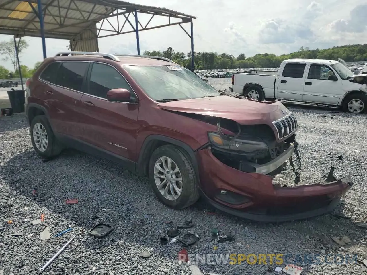 4 Photograph of a damaged car 1C4PJLCBXKD406180 JEEP CHEROKEE 2019