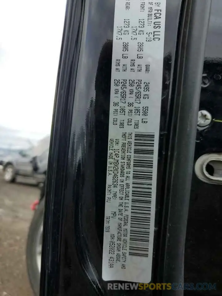 14 Фотография поврежденного автомобиля 1C4PJMBX2KD462634 JEEP CHEROKEE 2019