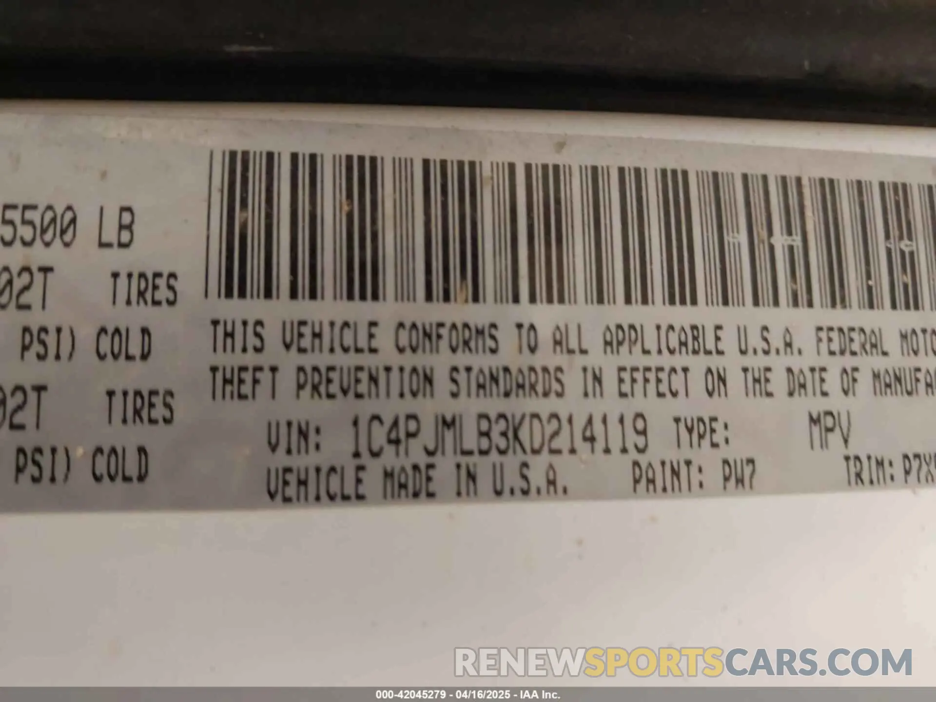 9 Photograph of a damaged car 1C4PJMLB3KD214119 JEEP CHEROKEE 2019