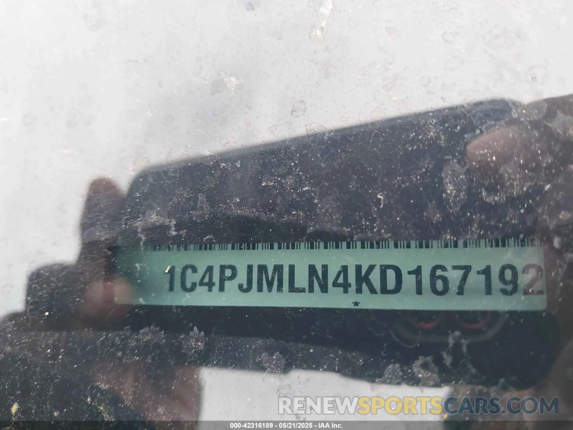 9 Фотография поврежденного автомобиля 1C4PJMLN4KD167192 JEEP CHEROKEE 2019