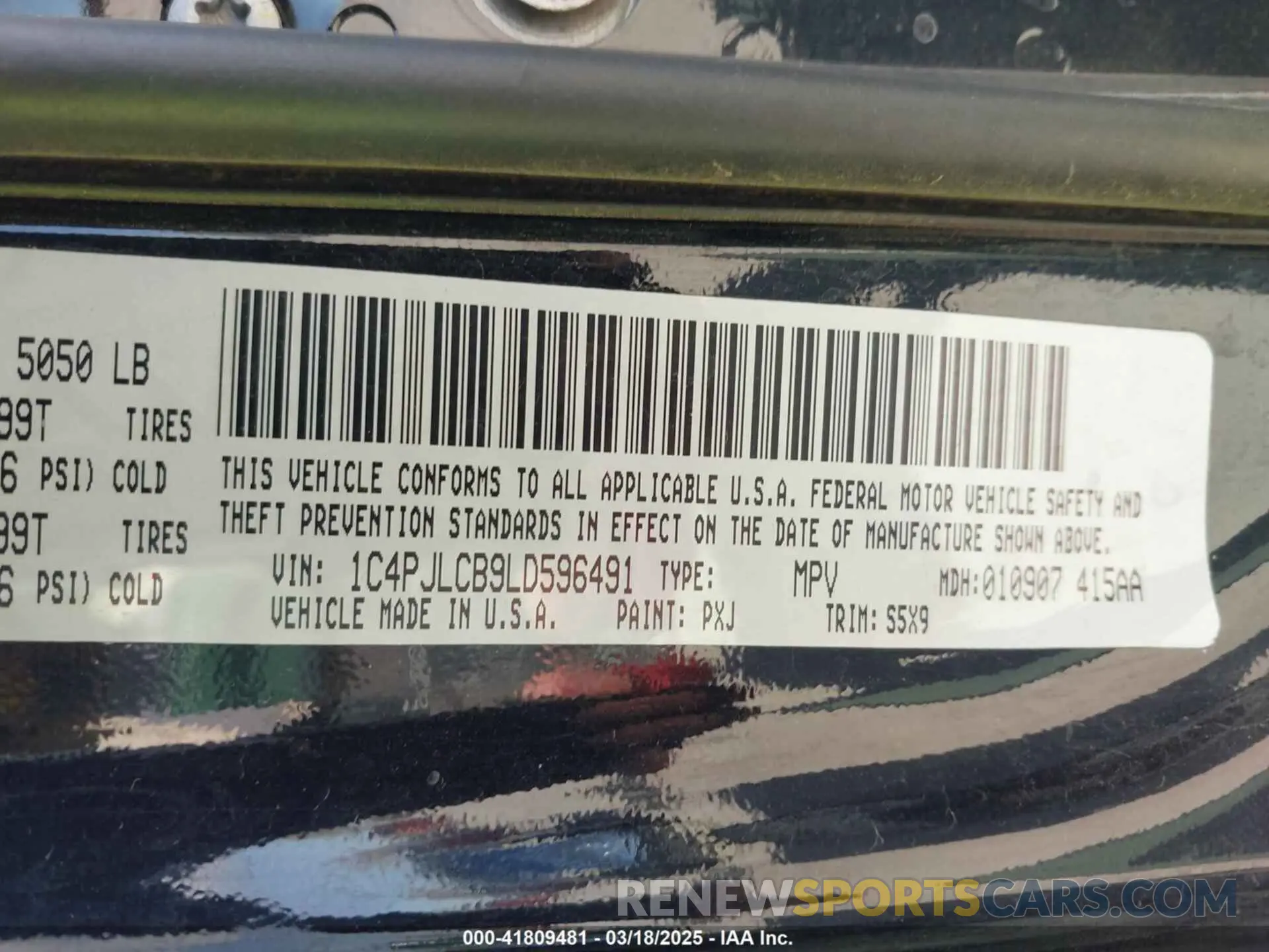 9 Фотография поврежденного автомобиля 1C4PJLCB9LD596491 JEEP CHEROKEE 2020