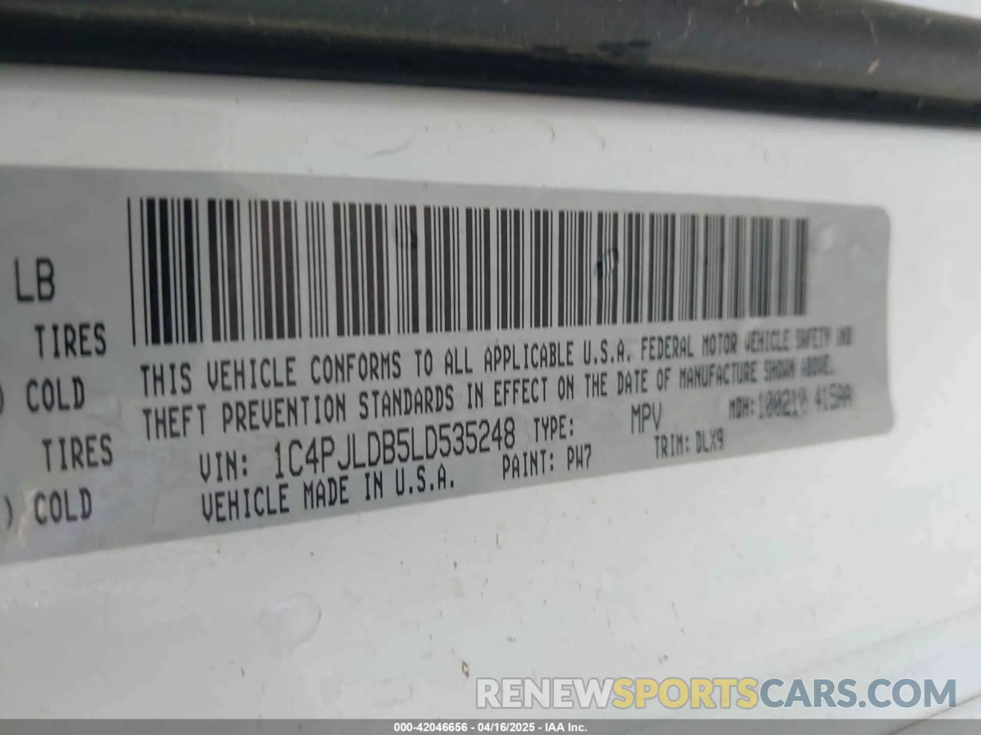 9 Фотография поврежденного автомобиля 1C4PJLDB5LD535248 JEEP CHEROKEE 2020