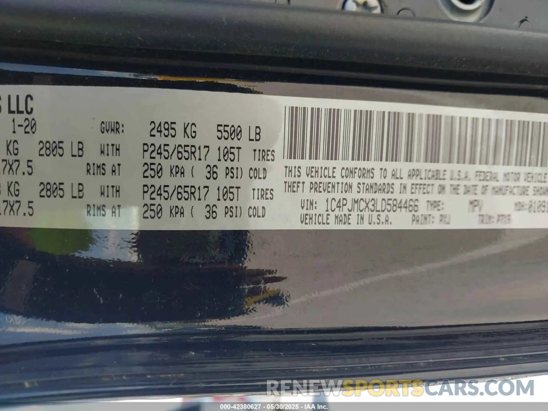 9 Фотография поврежденного автомобиля 1C4PJMCX3LD584466 JEEP CHEROKEE 2020