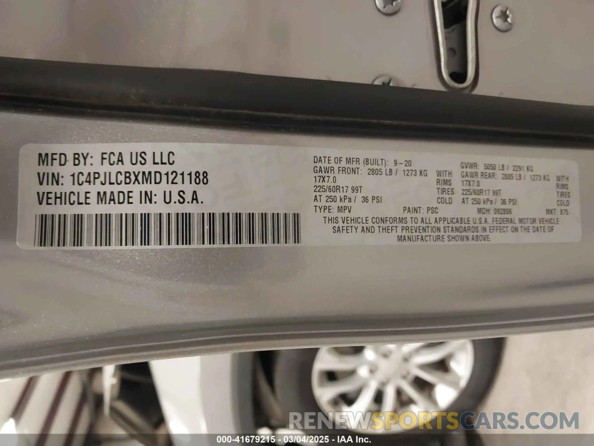 9 Фотография поврежденного автомобиля 1C4PJLCBXMD121188 JEEP CHEROKEE 2021