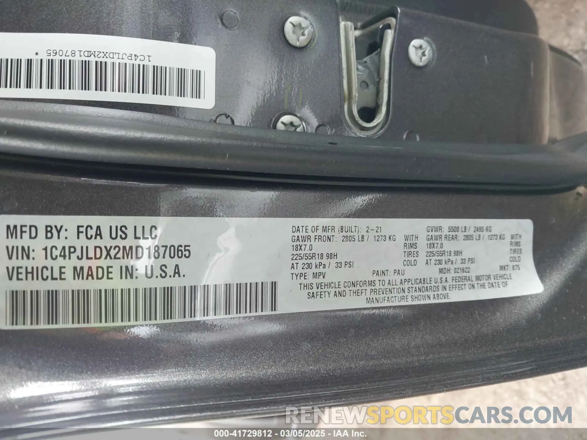 9 Фотография поврежденного автомобиля 1C4PJLDX2MD187065 JEEP CHEROKEE 2021